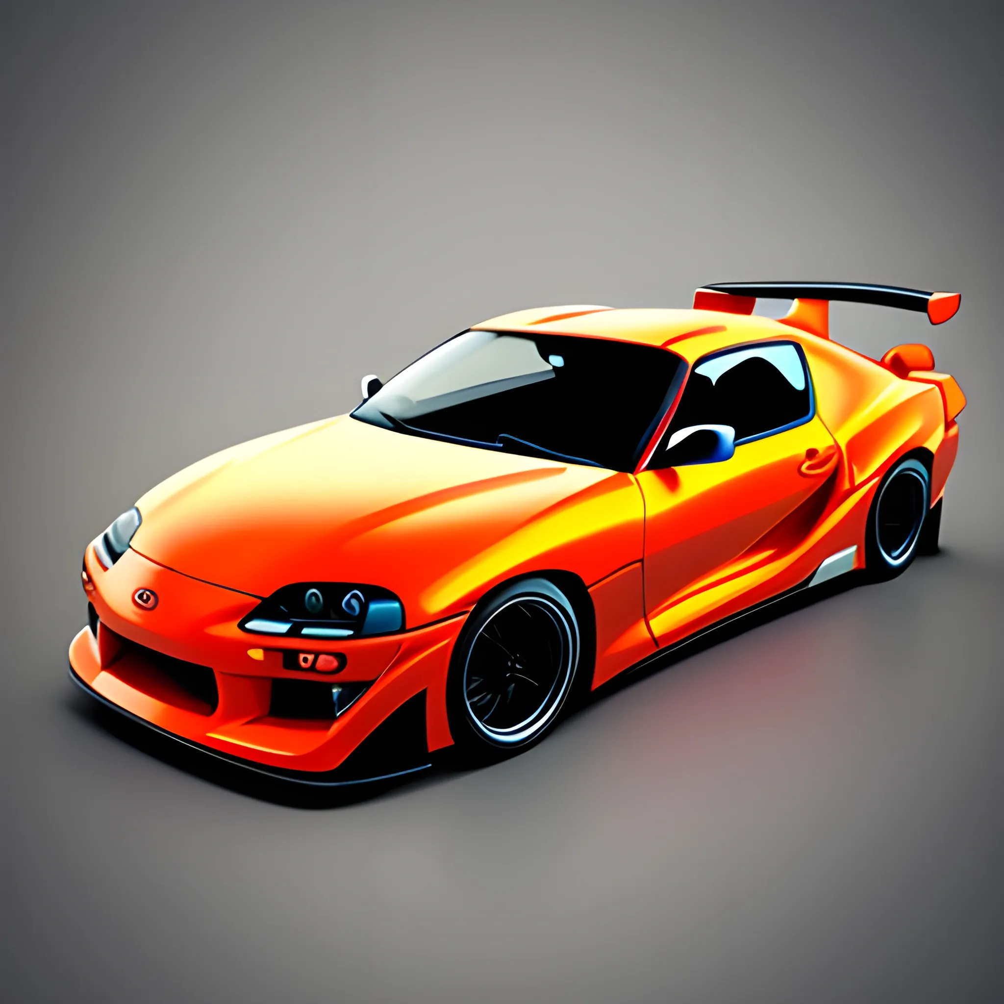 , Cartoon0 toyota supra ilustrations
, Trippy, 3D