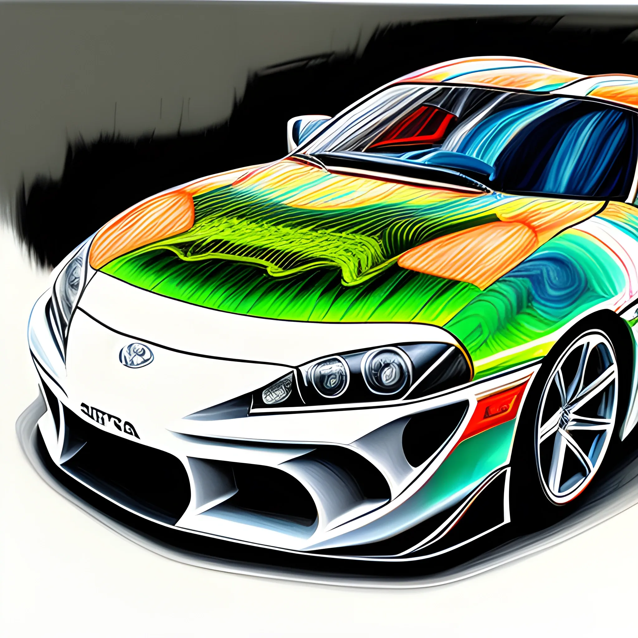 
toyota supra ilustrations
, Trippy, 3D, Pencil Sketch, Oil Painting, Cartoon