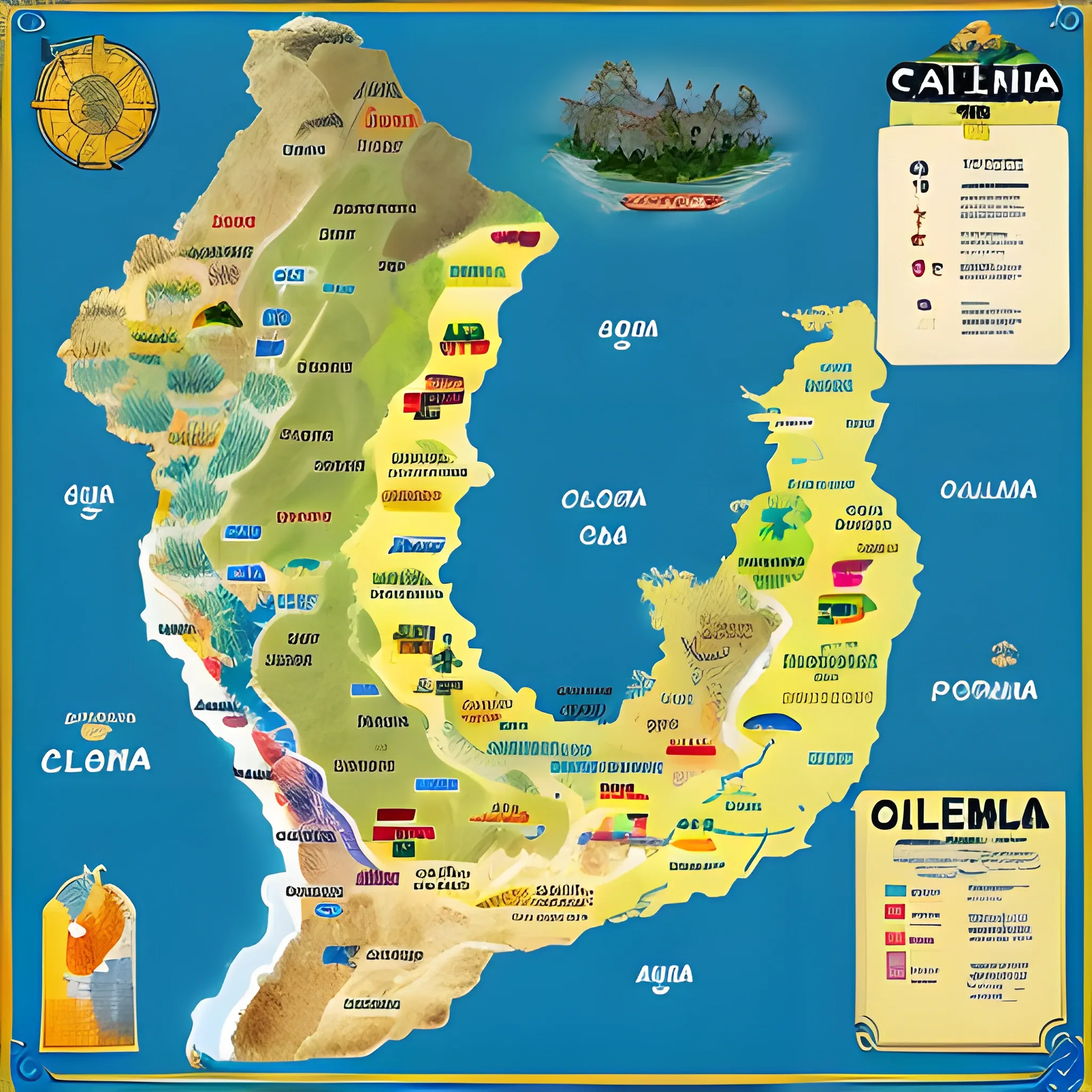 generame un mapa de colombia
