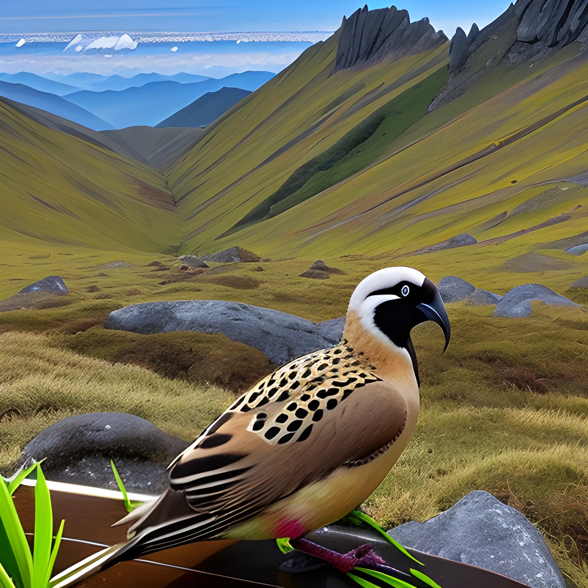 paramo coffee and paramo birds in mountains
