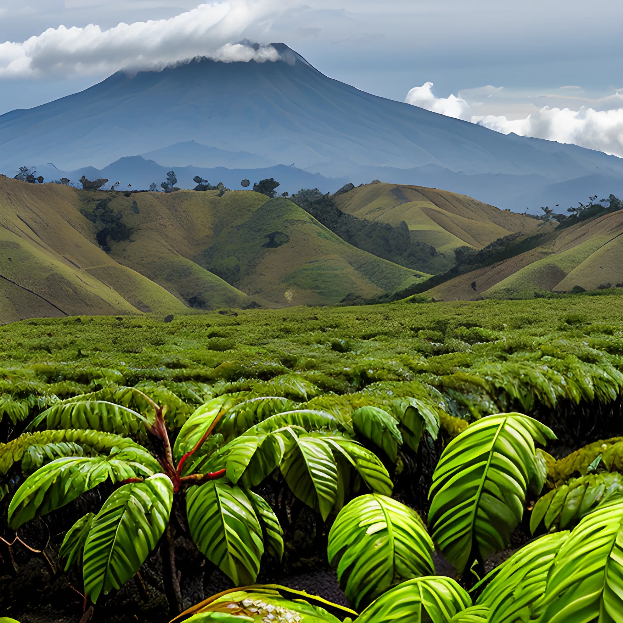 coffee plant of the paramo and mountains of the paramo colombia