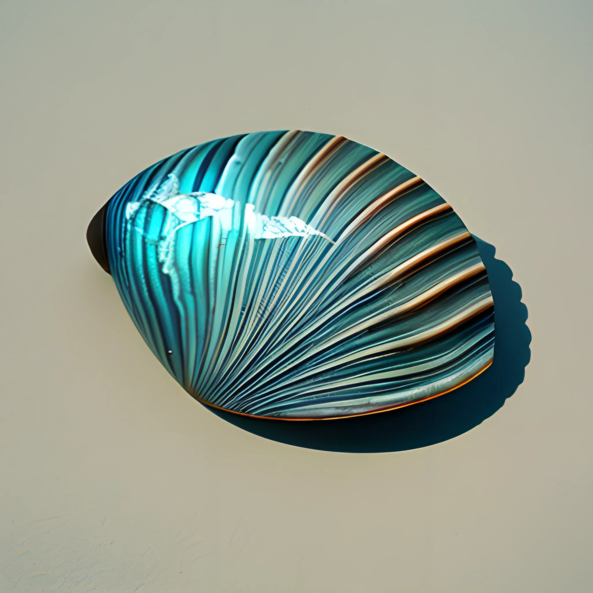 sea shell, small fish，ocean treasures， realism