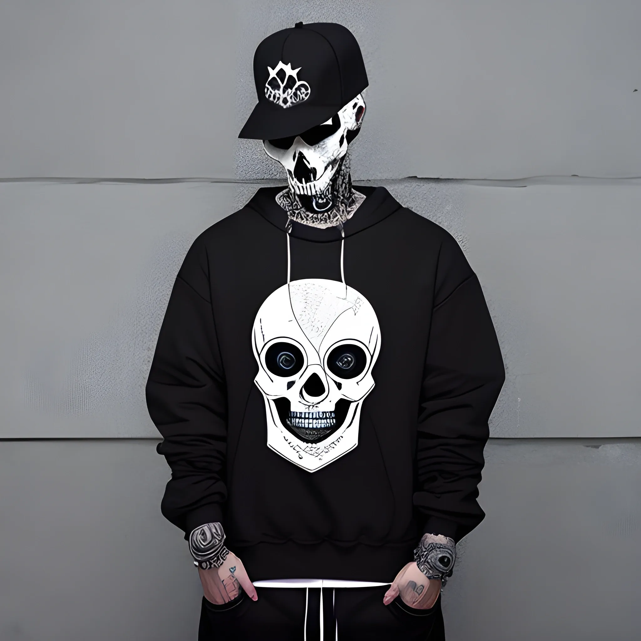 skull streetwear design - Arthub.ai