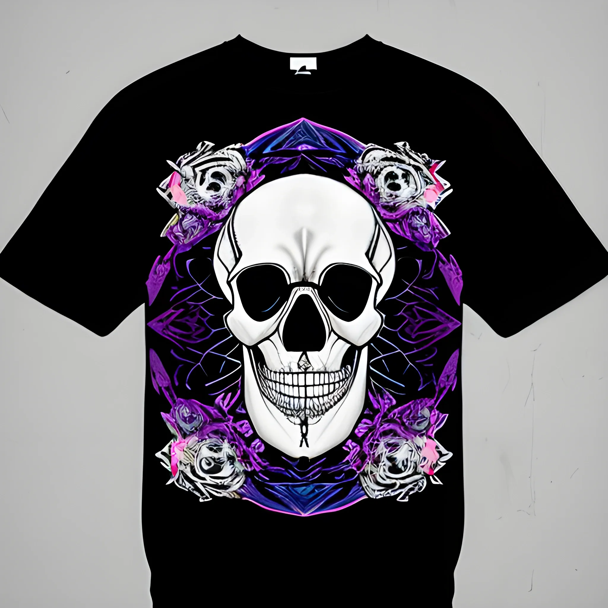 skull streetwear design, Trippy