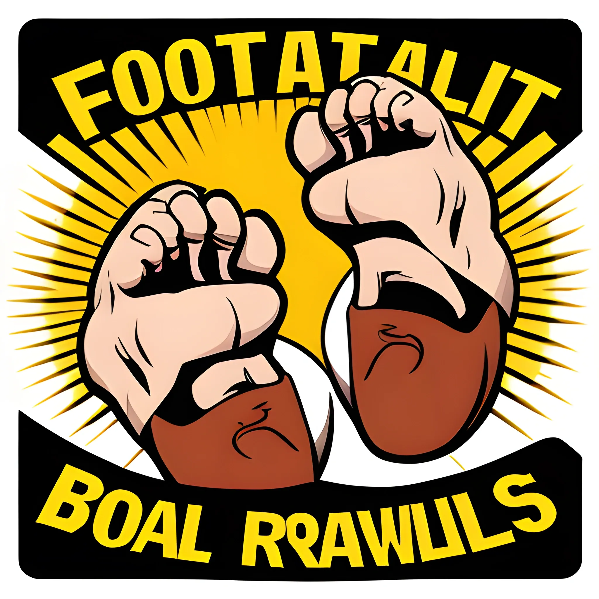 foot brawls, logo, Cartoon