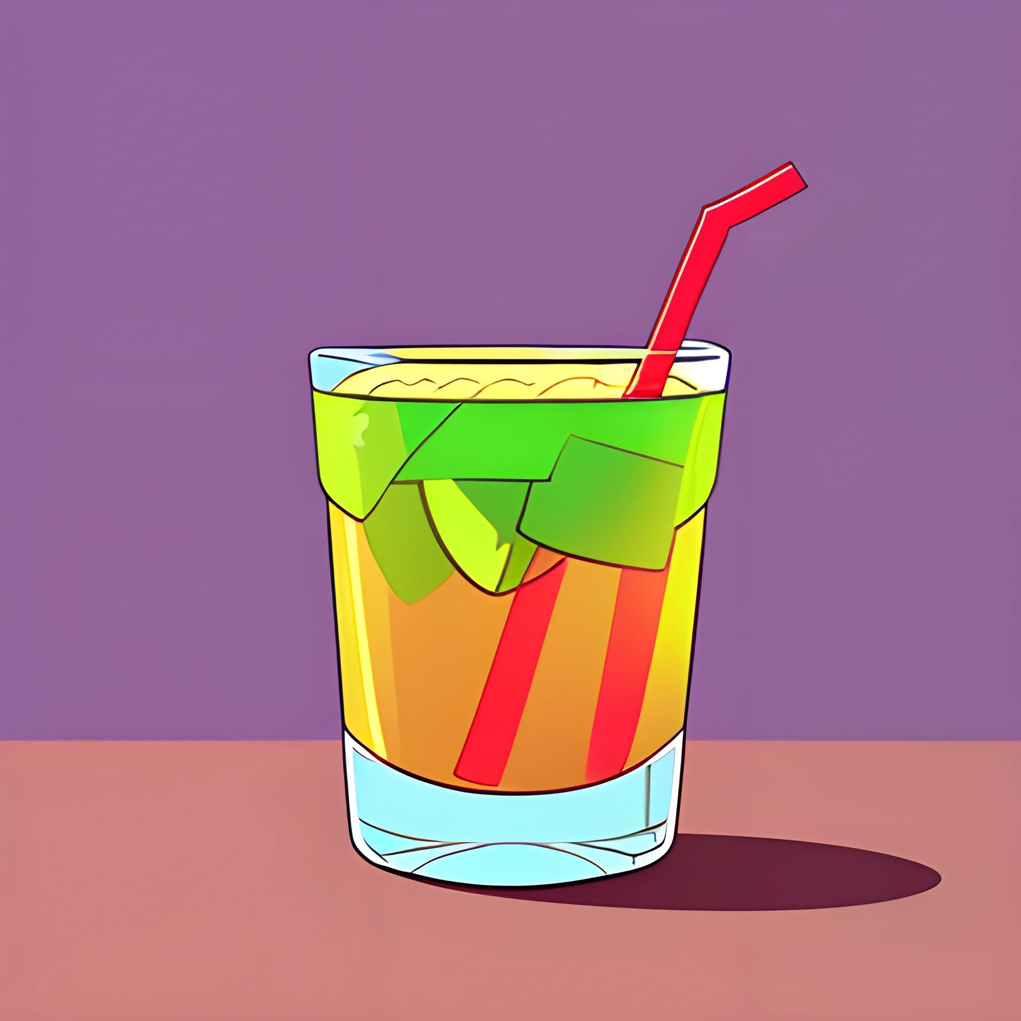 apple  juice drink, Cartoon