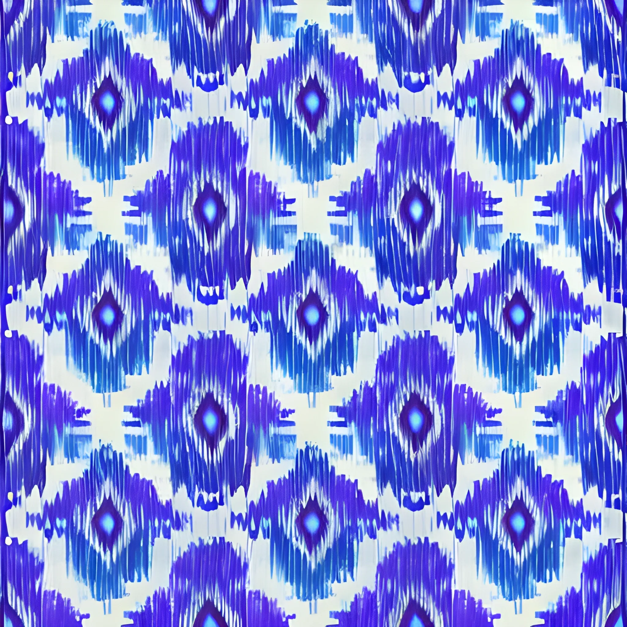 weft ikat motif designs blue purple colour, abstract designs that look like water ripple effect, bigger motifs, unique abstract design.
