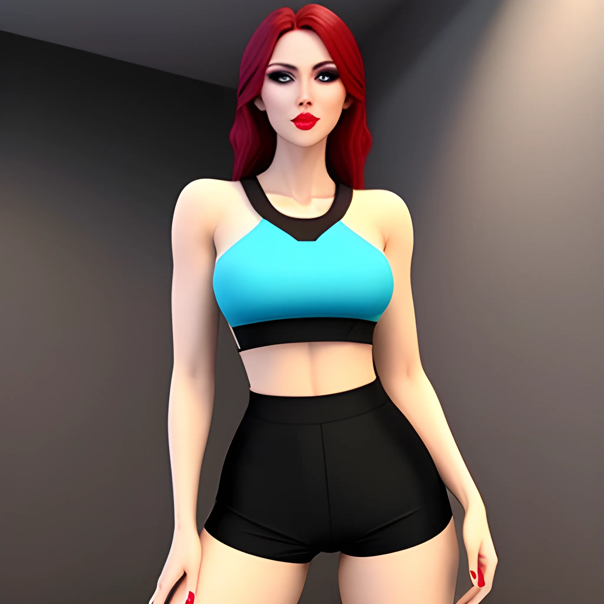 Hot real girl wear crop , 3D