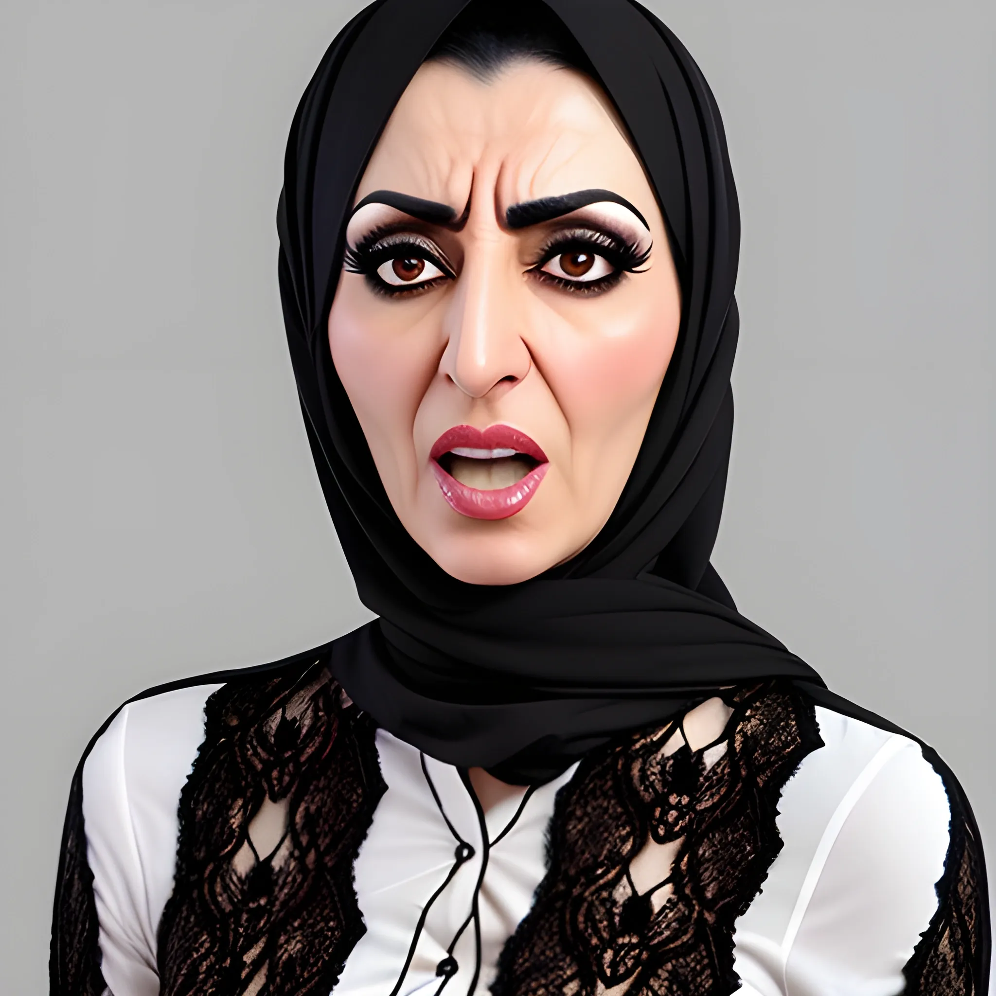 Iranian girl angry