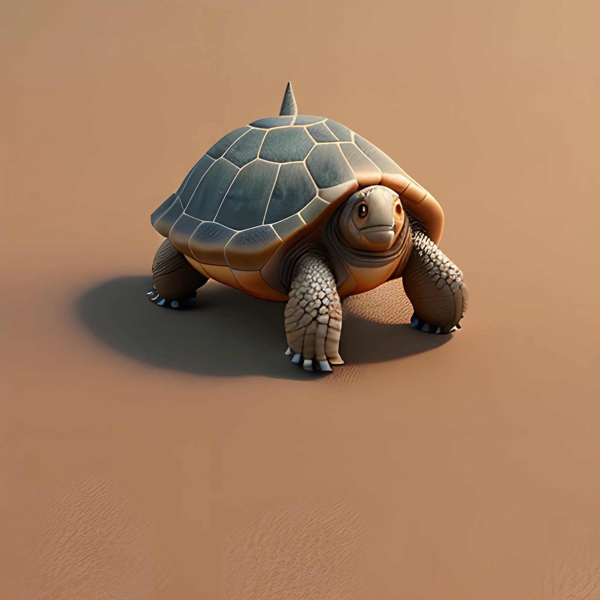 3d baby loggerhead turtle walking, cute and adorable,  Pixar render, unreal engine cinematic smooth, intricate detail, cinematic. smiling. happy happy, 3D