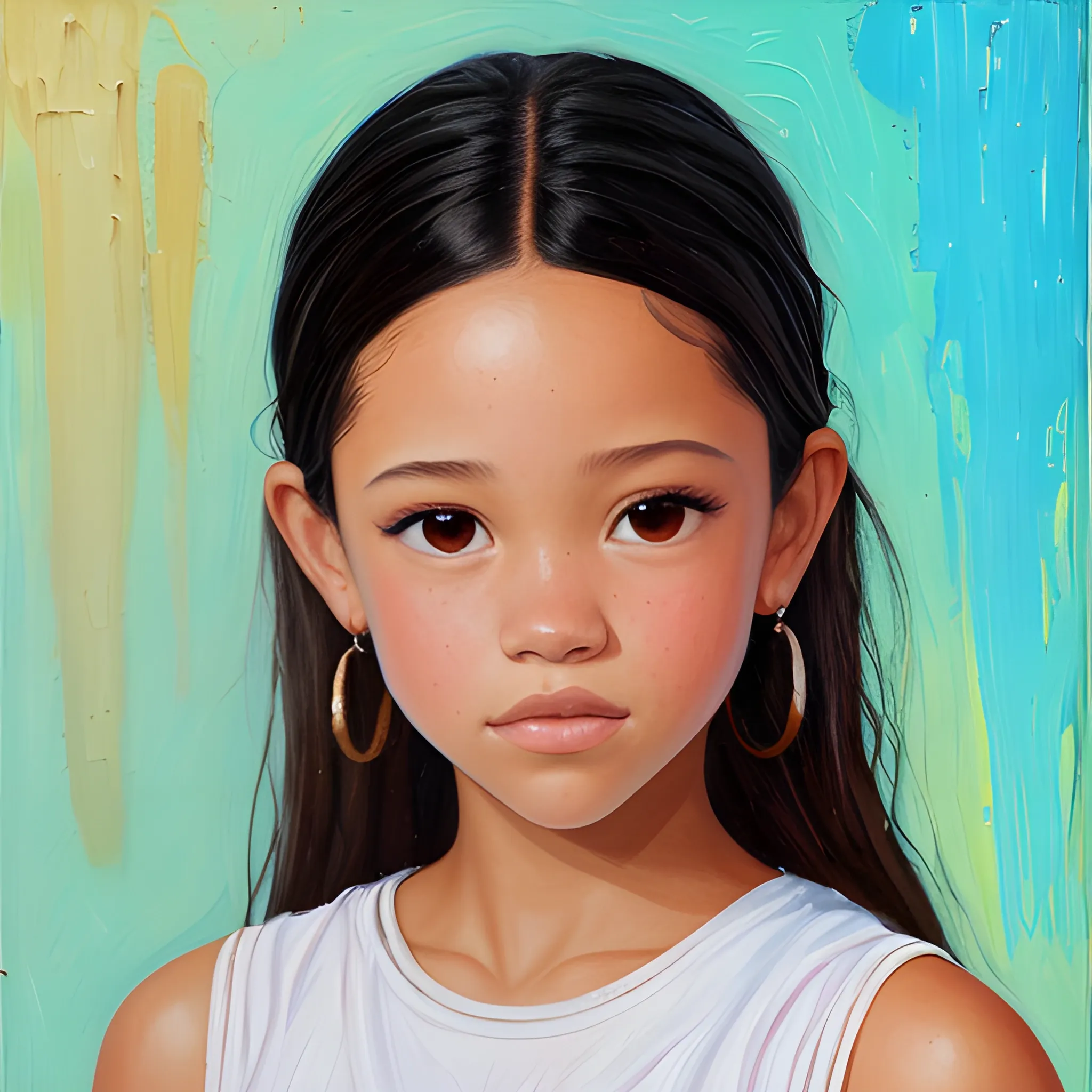 Jenna Ortega, Oil Painting