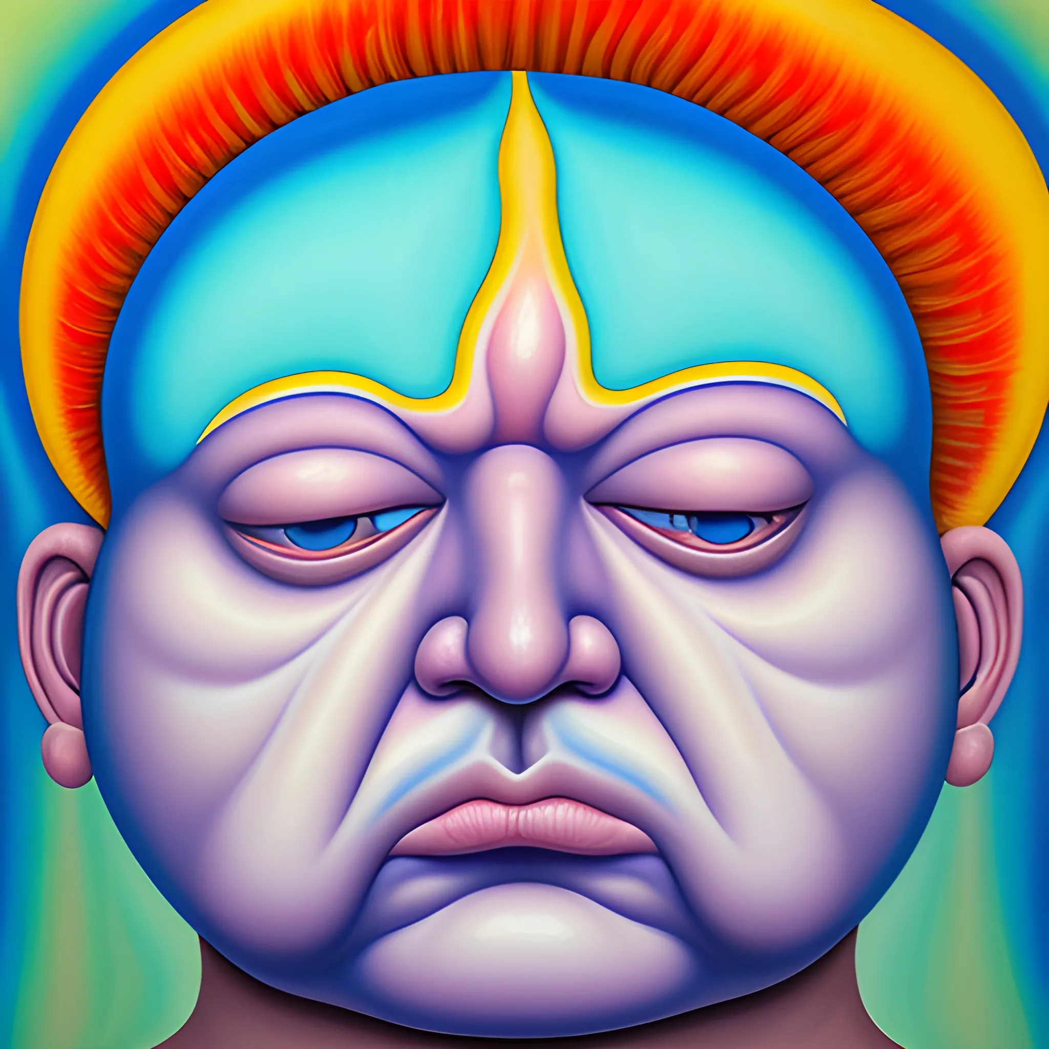 FACE FAT MANA , Trippy, Oil Painting