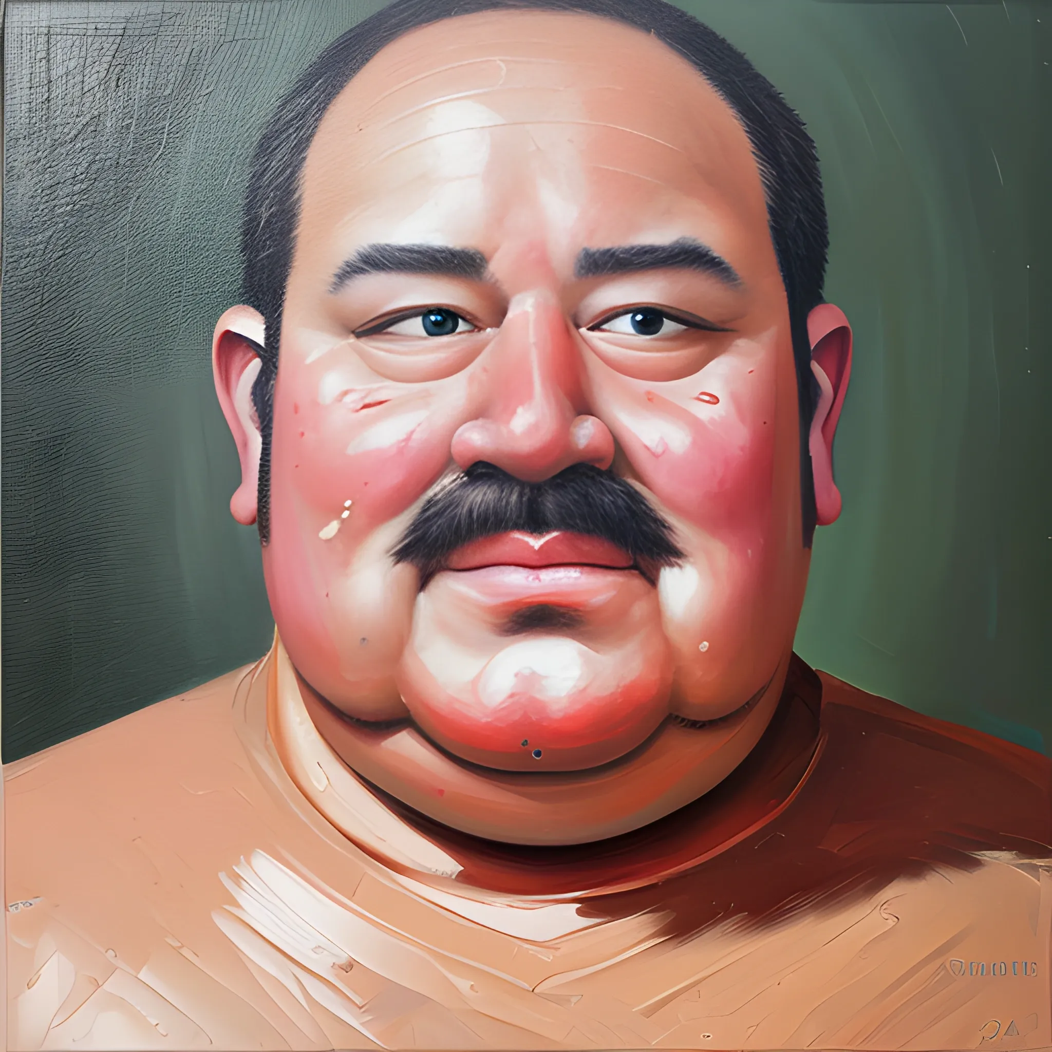 FACE FAT MAN , , Oil Painting