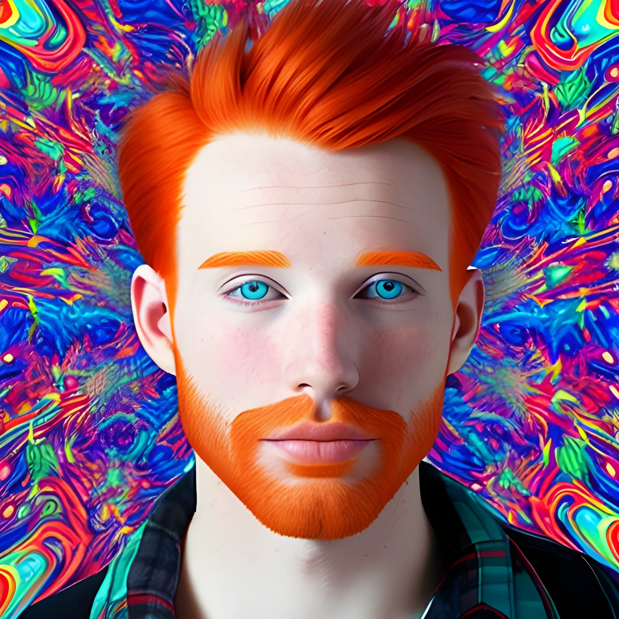 Attractive redhead male, Trippy - Arthub.ai