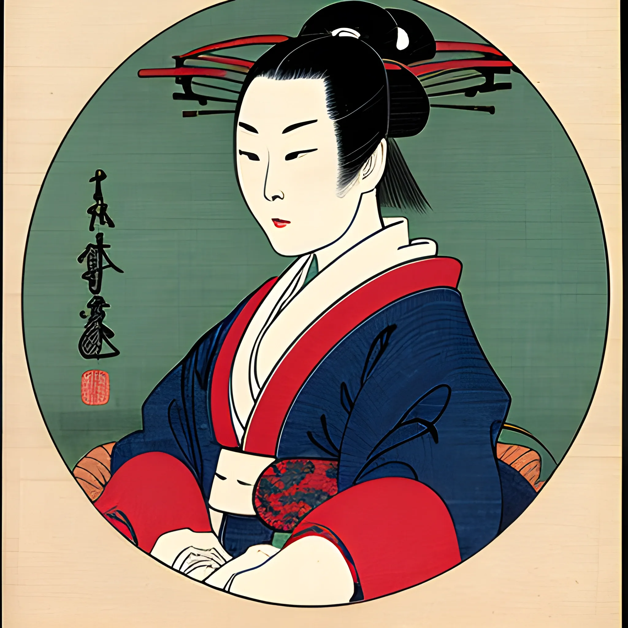 16th century japanese lady with spider arms Ukiyo-e single