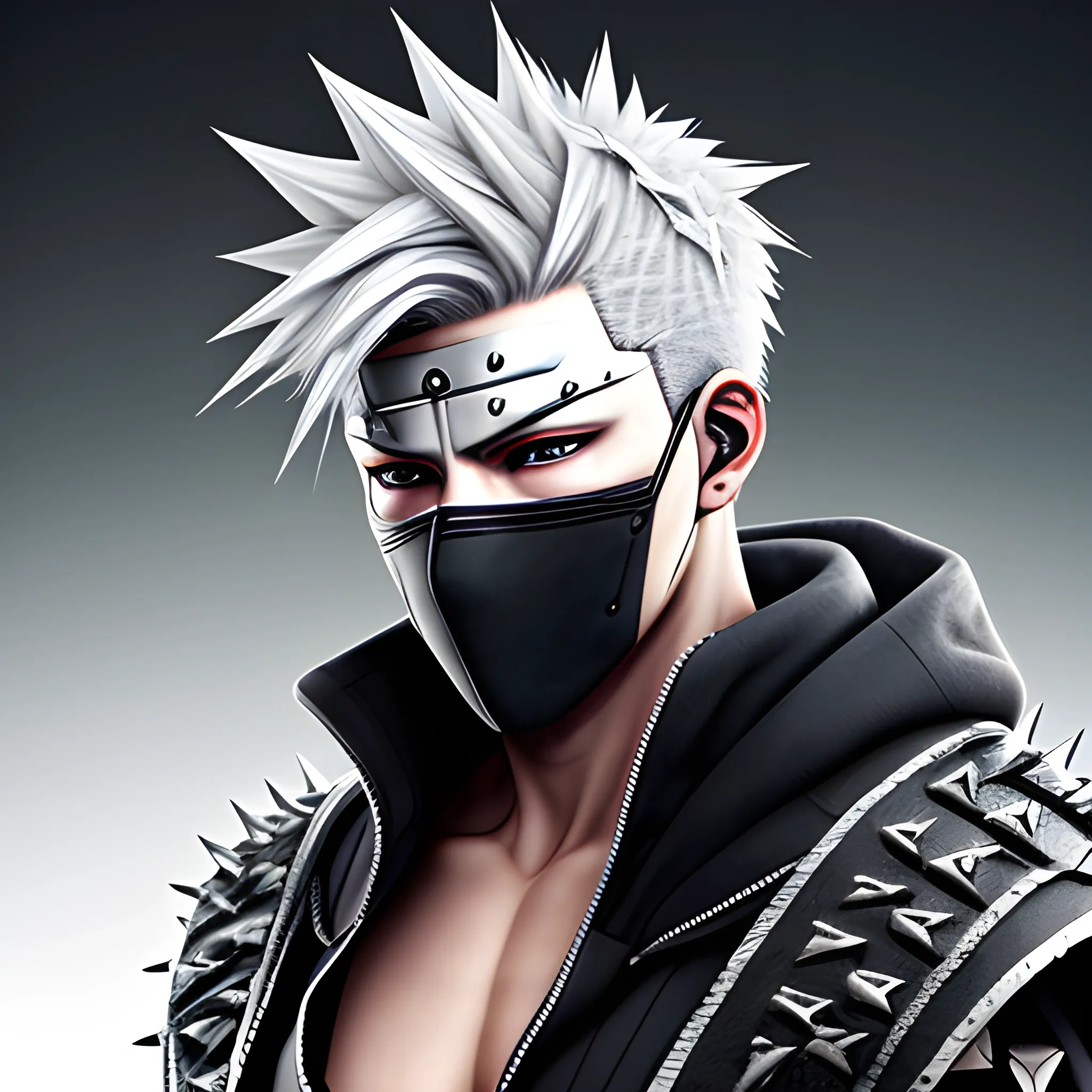 a picture of kakashi's real face without the mask, Stable Diffusion