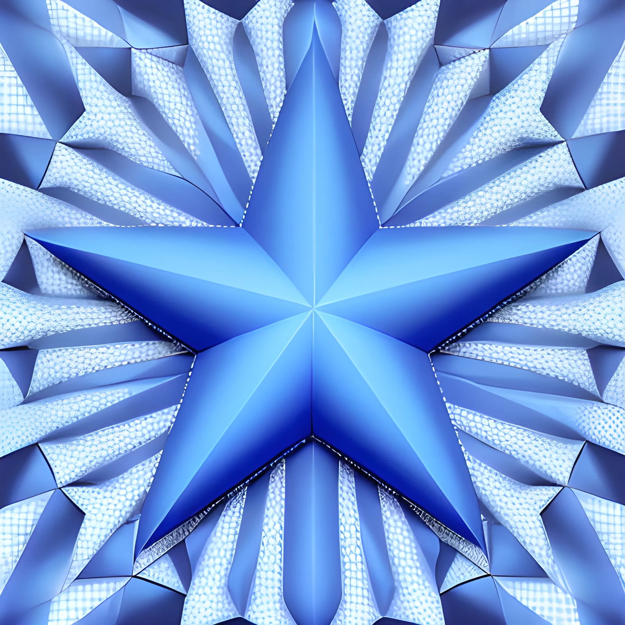 create a plain simple star pattern blue colours
, 3D