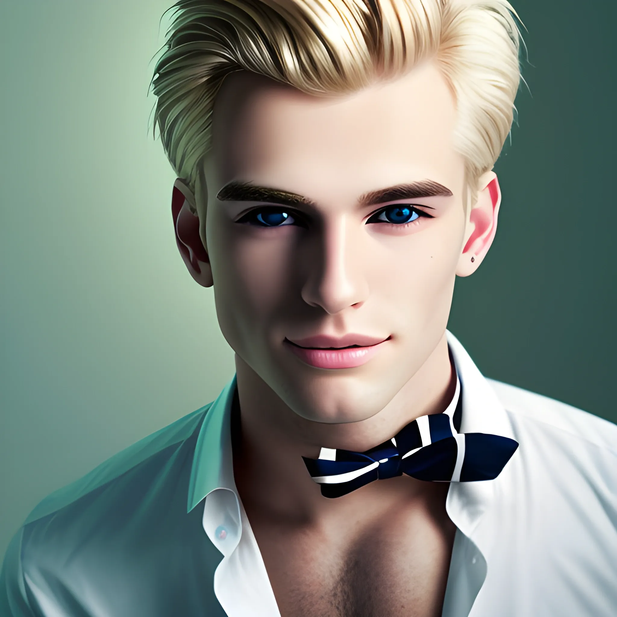 Attractive blonde male cleanshaven, Trippy