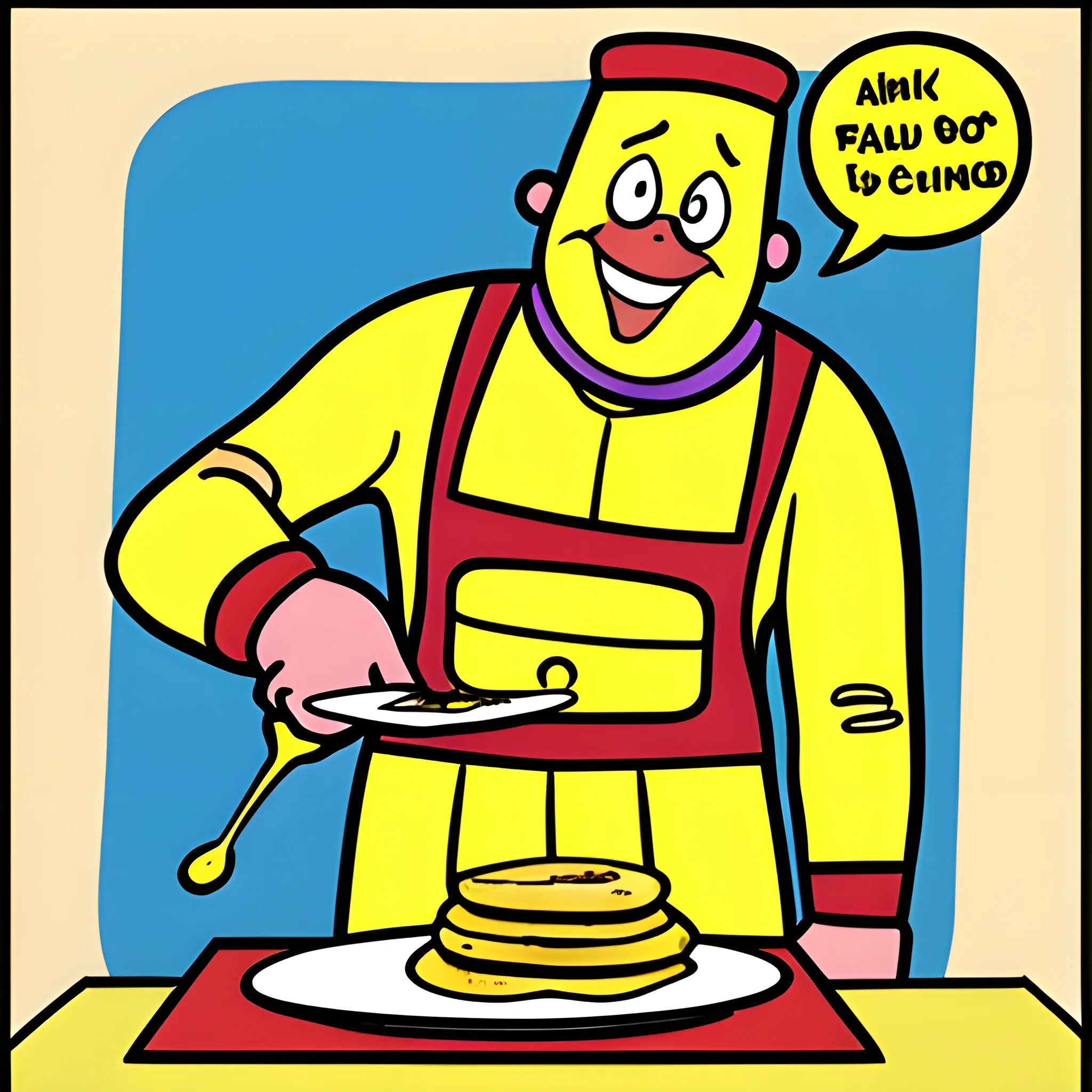 Pancake man, Cartoon