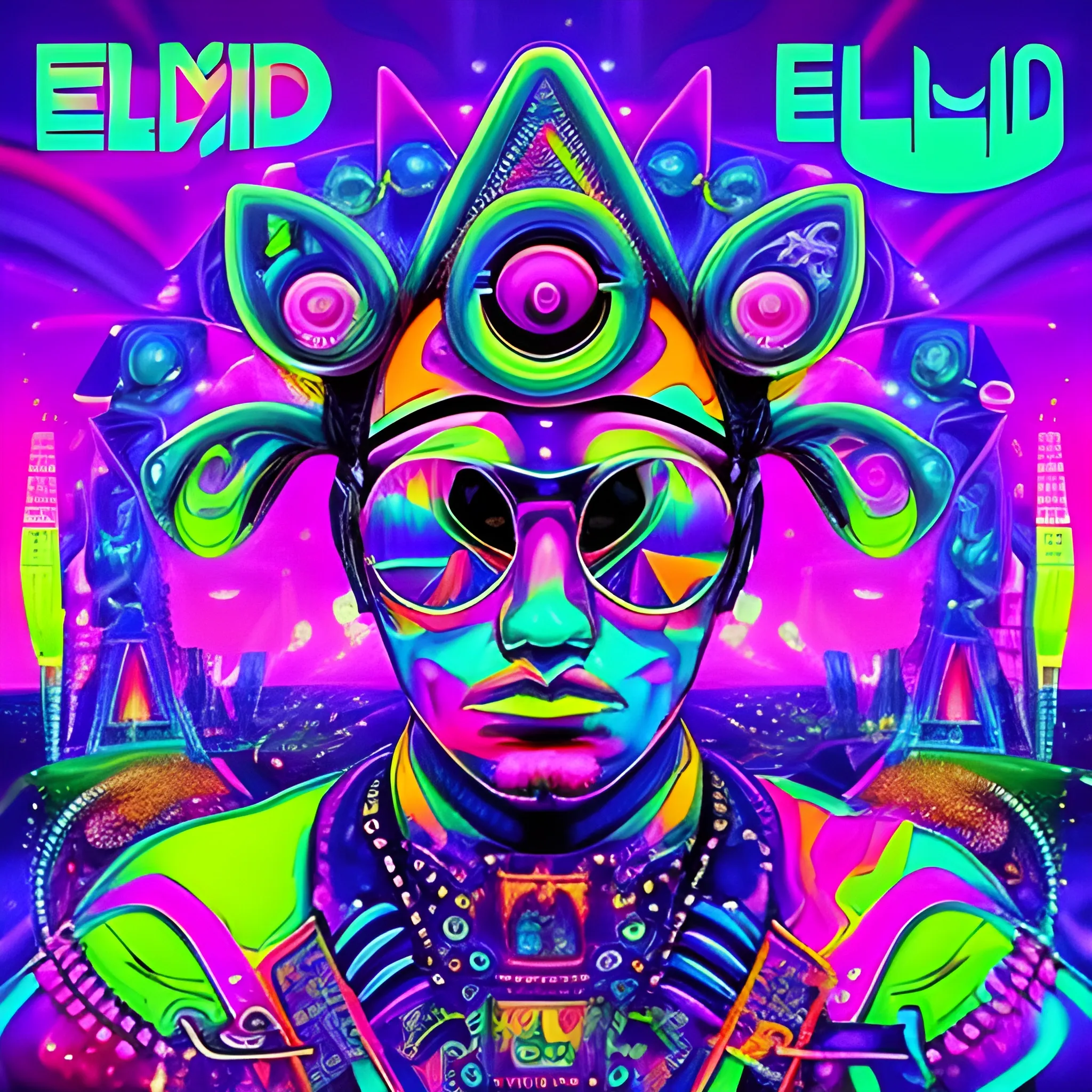 EDM Album Cover Artwork Trippy Arthub ai