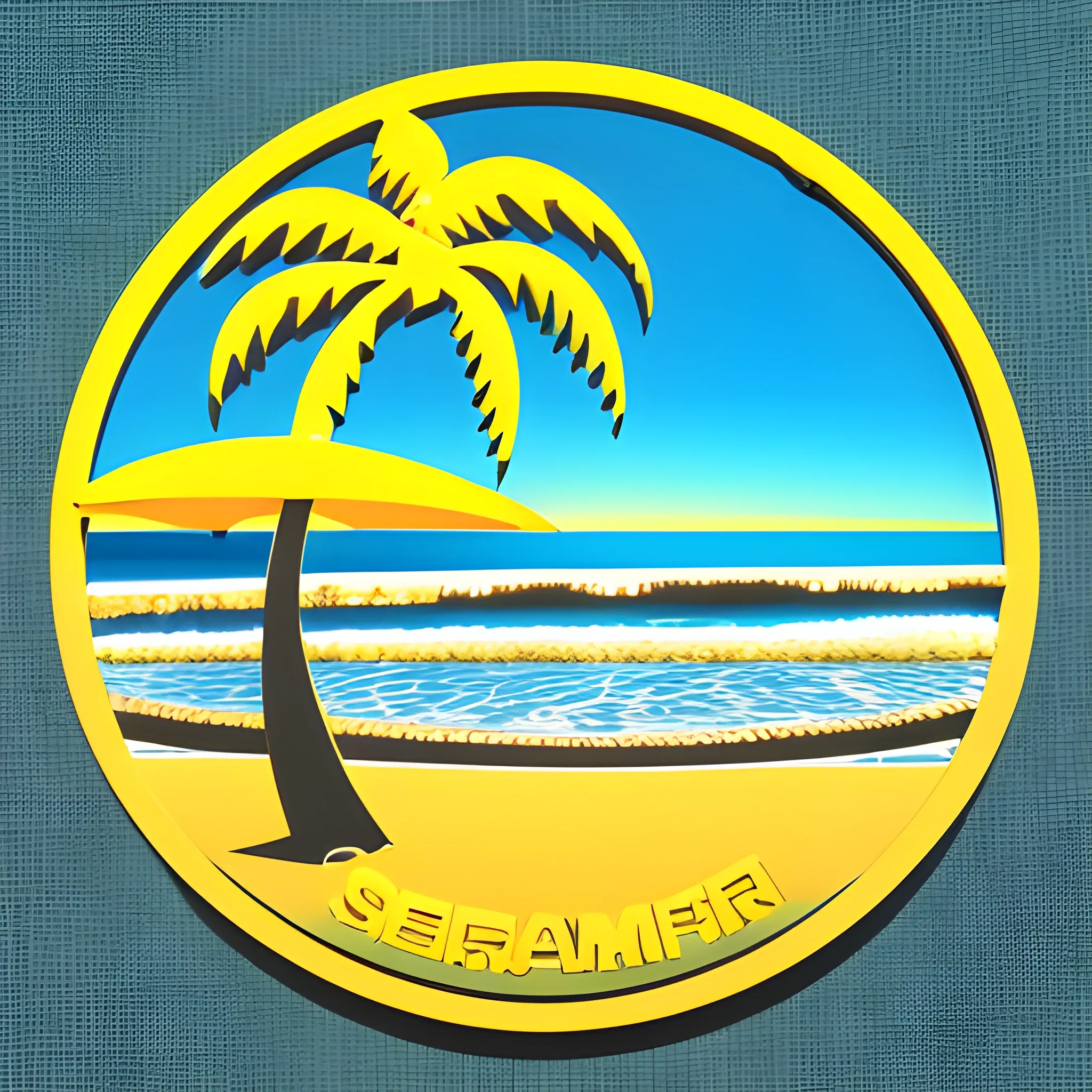 
LOGO PERFECT BEACH SUN PALMER SEA SURF 
3D