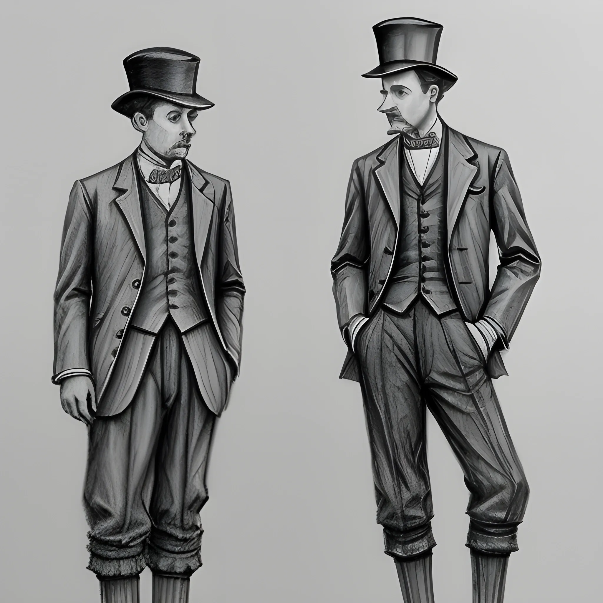 black knickerbockers, Pencil Sketch