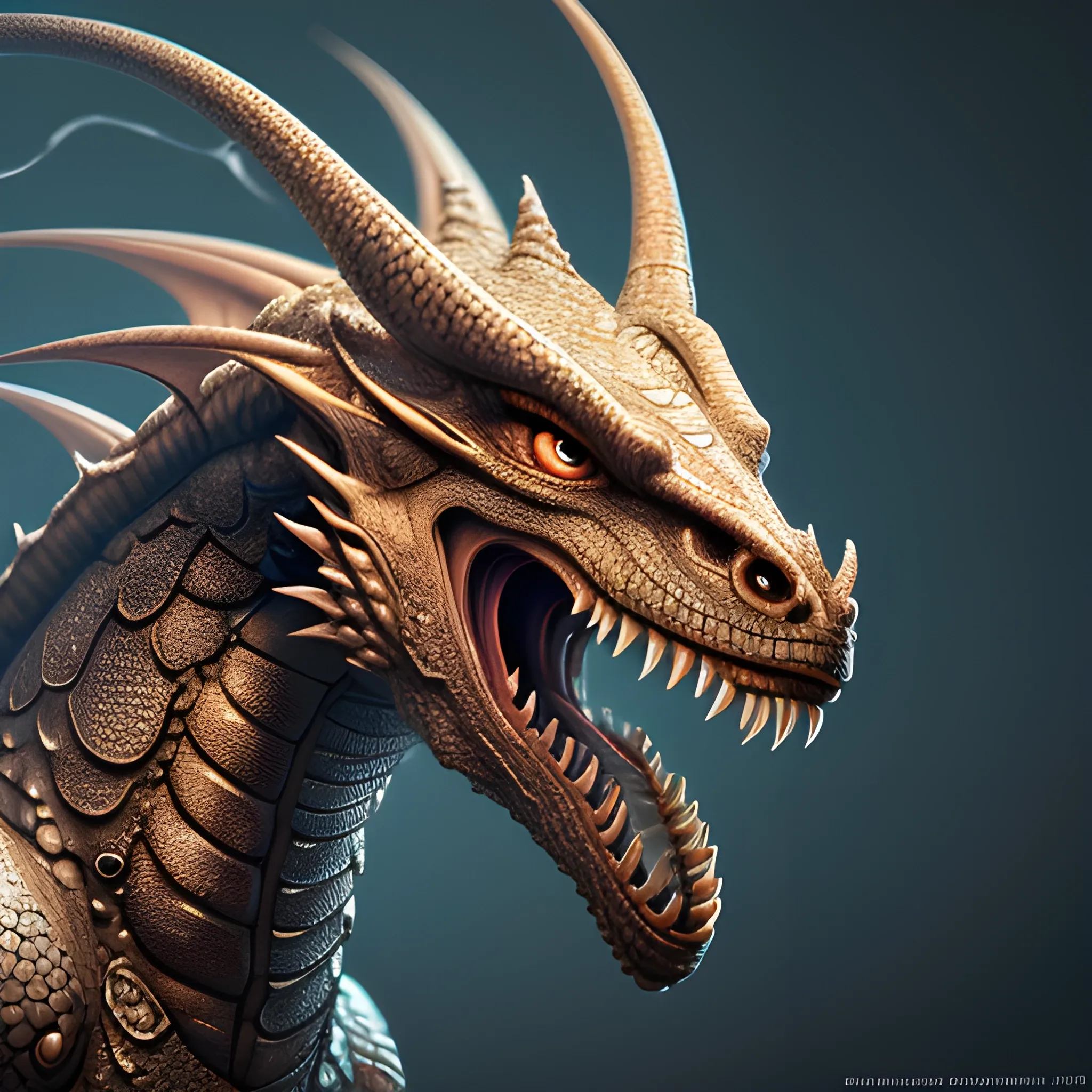 dragon, realistic, DeviantArt, highly detailed, highly detailed ...