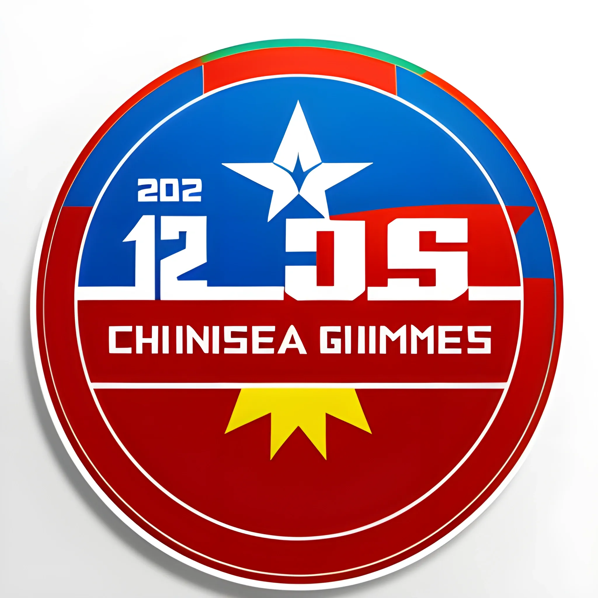 Games logo, Chinese style, 18th Games, sportsmanship Wenzhou No. 23 Middle School 20th anniversary