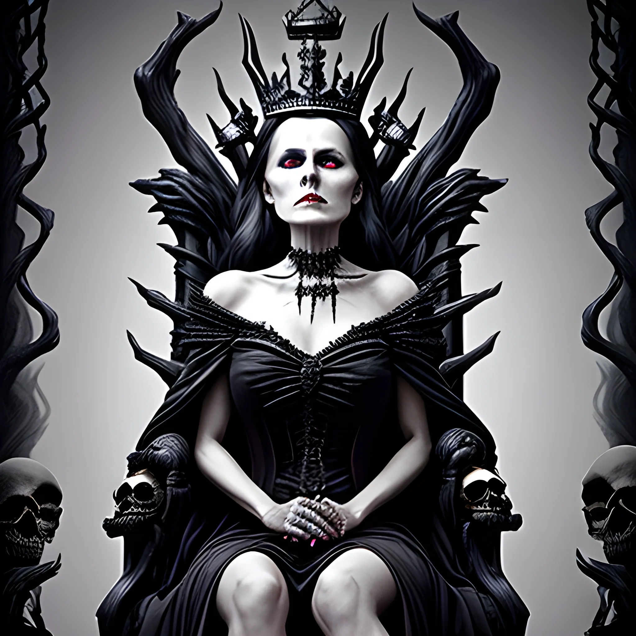 Queen of darkness. gothic lady. designed using generative ai. • adesivos  para a parede para, gerador, expressivo
