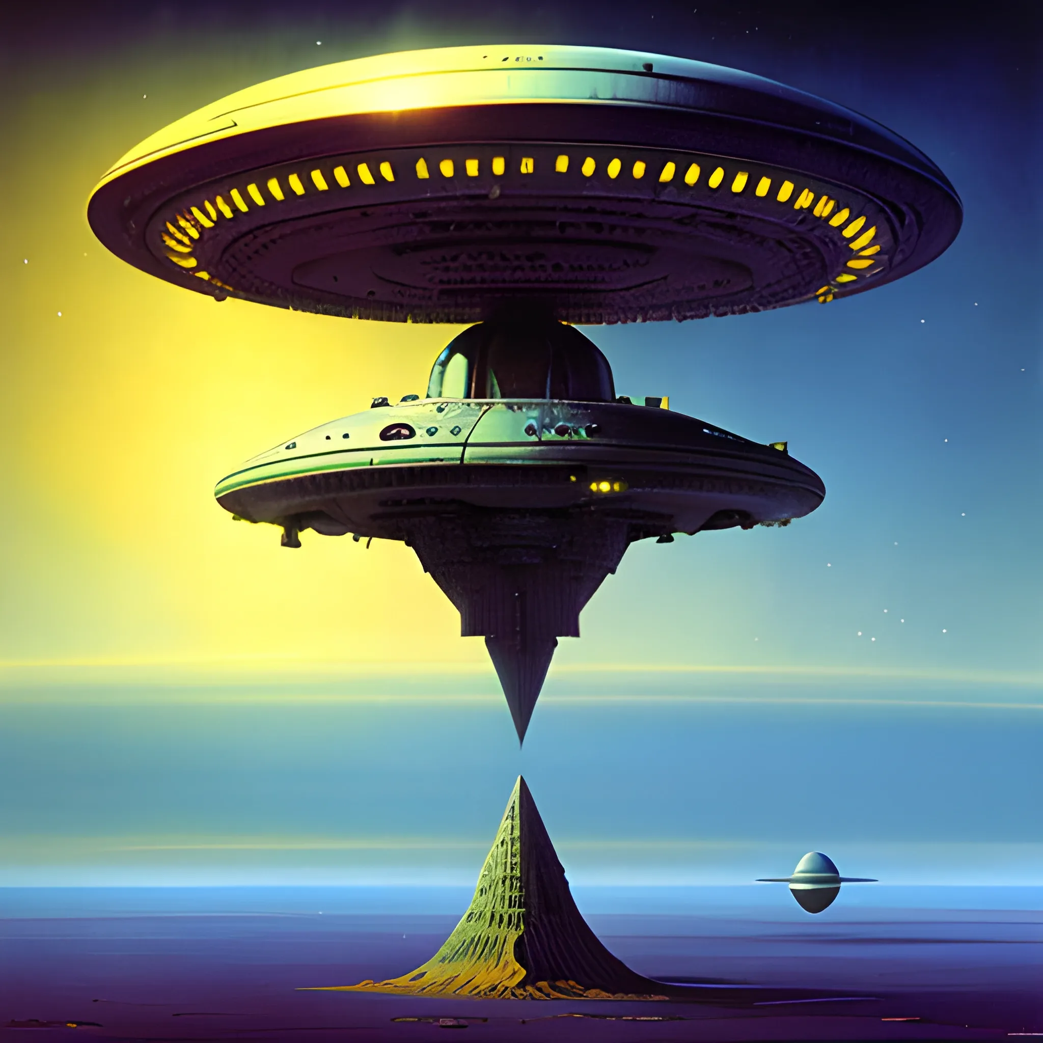 eschatus ufo artwork by bruce pennington, 3D