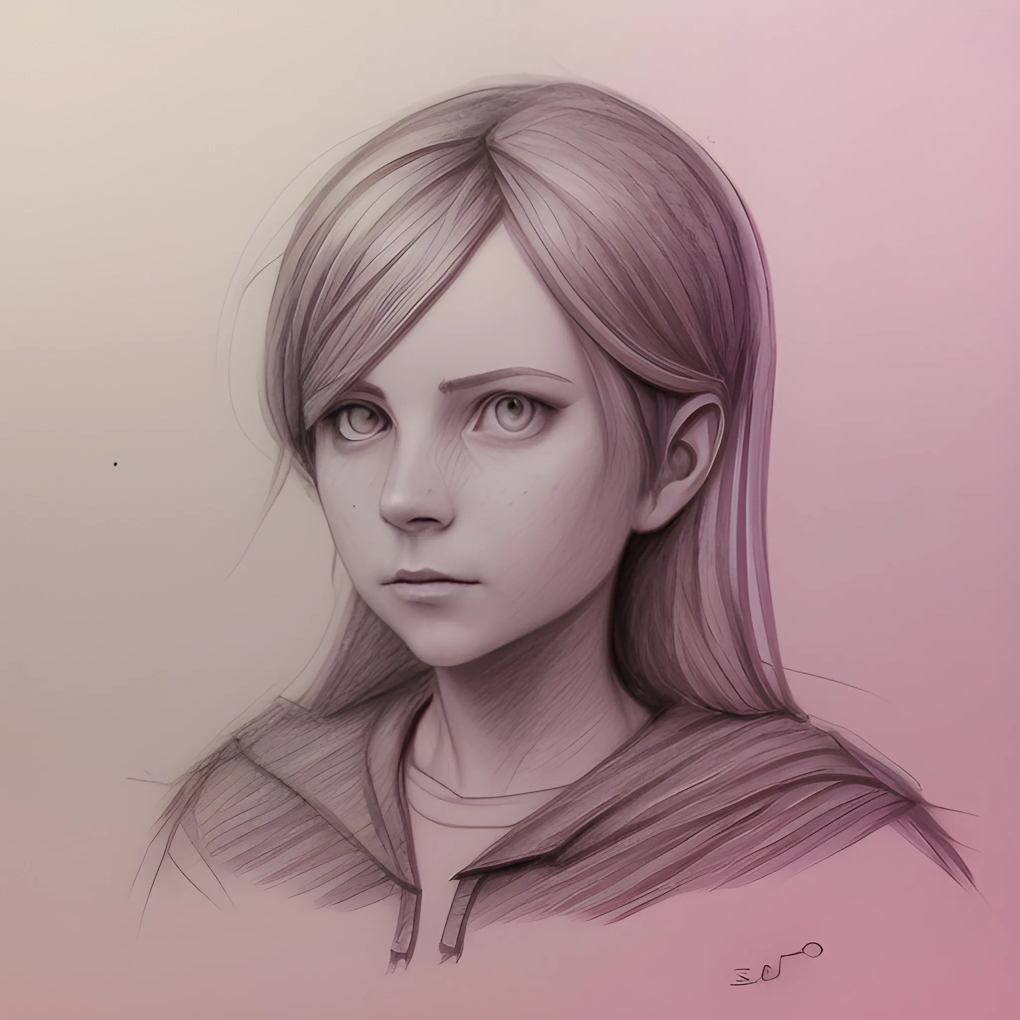 emma  3D, Pencil Sketch