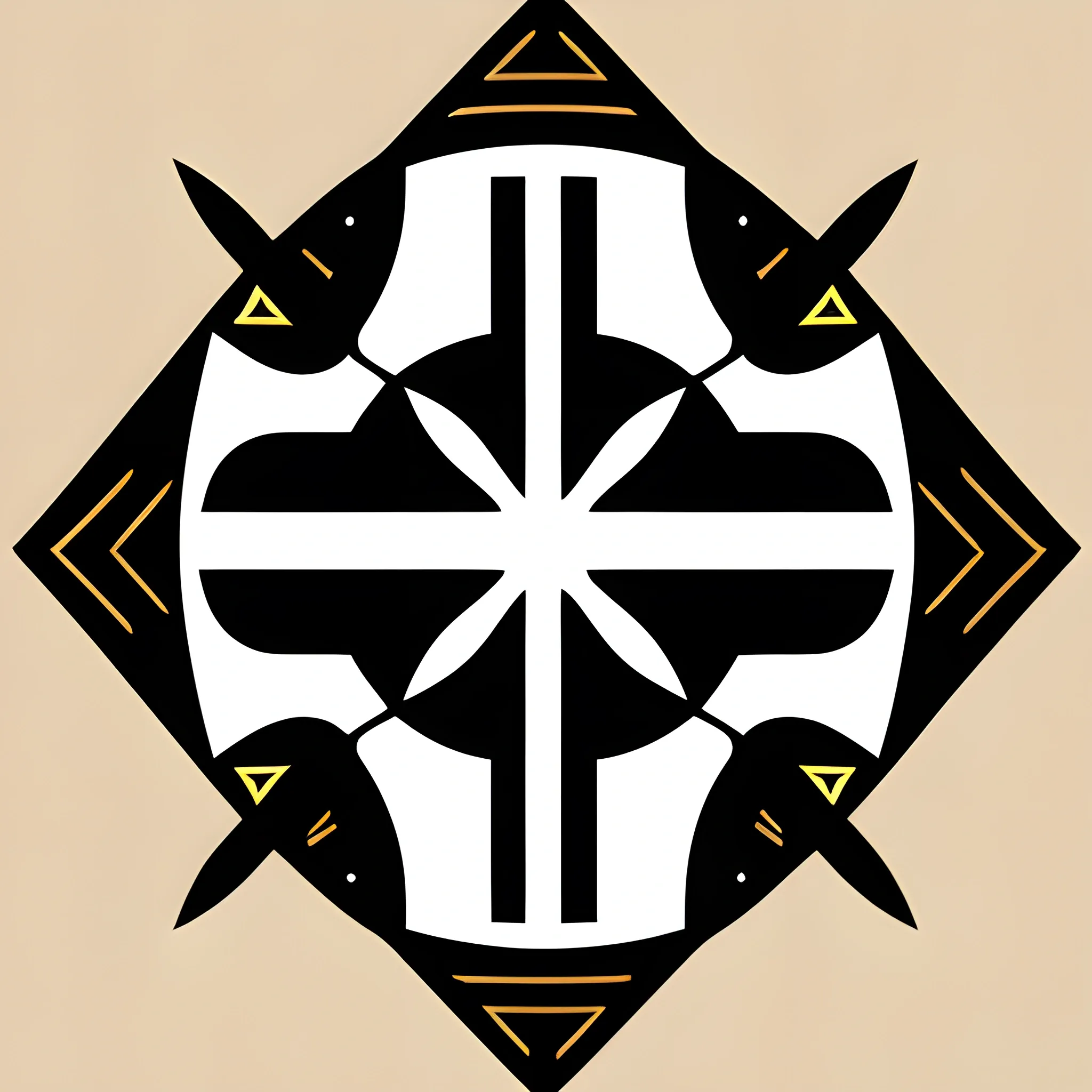 Icon Kenya Shield and Spear African pattern