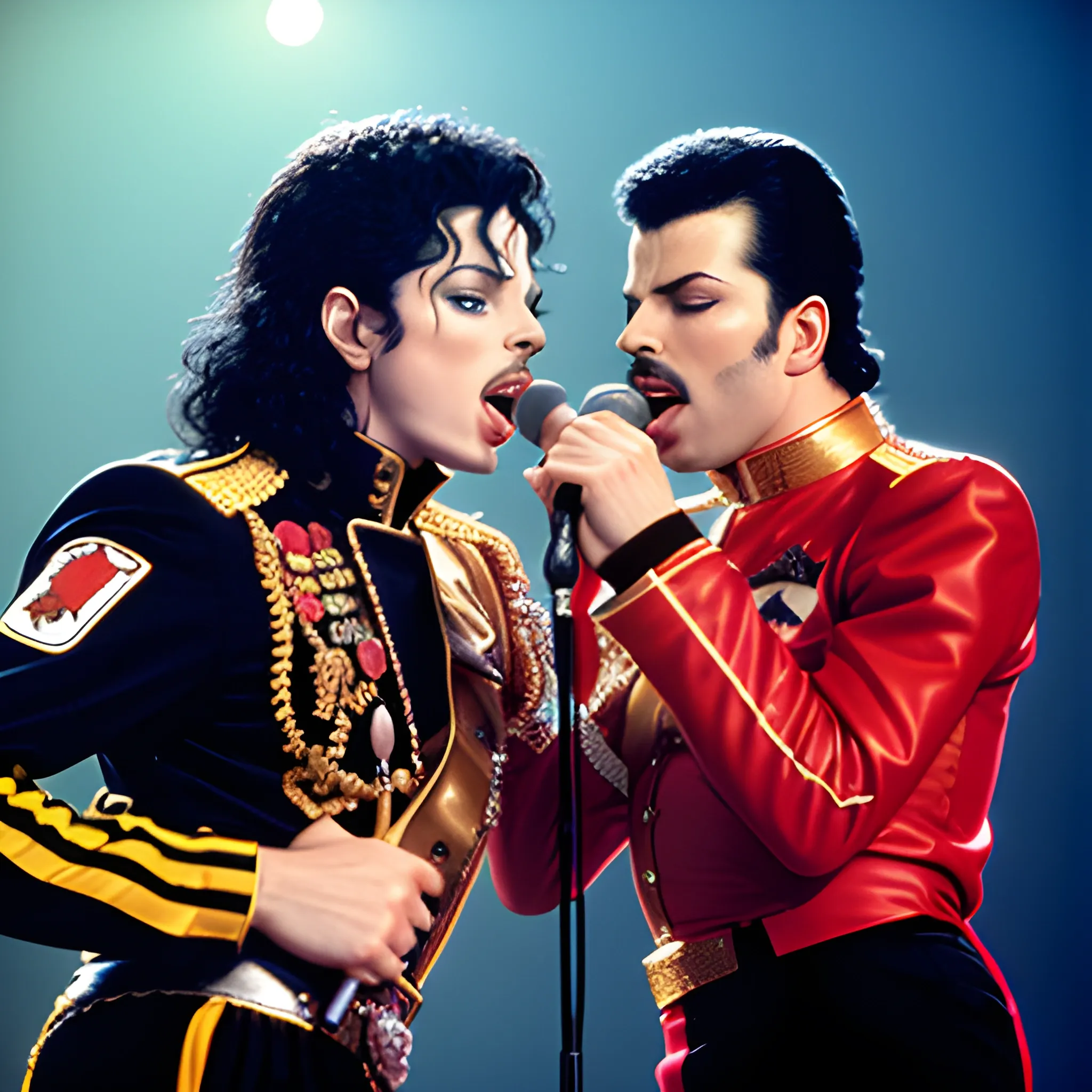 michael jackson and freddie mercury singing