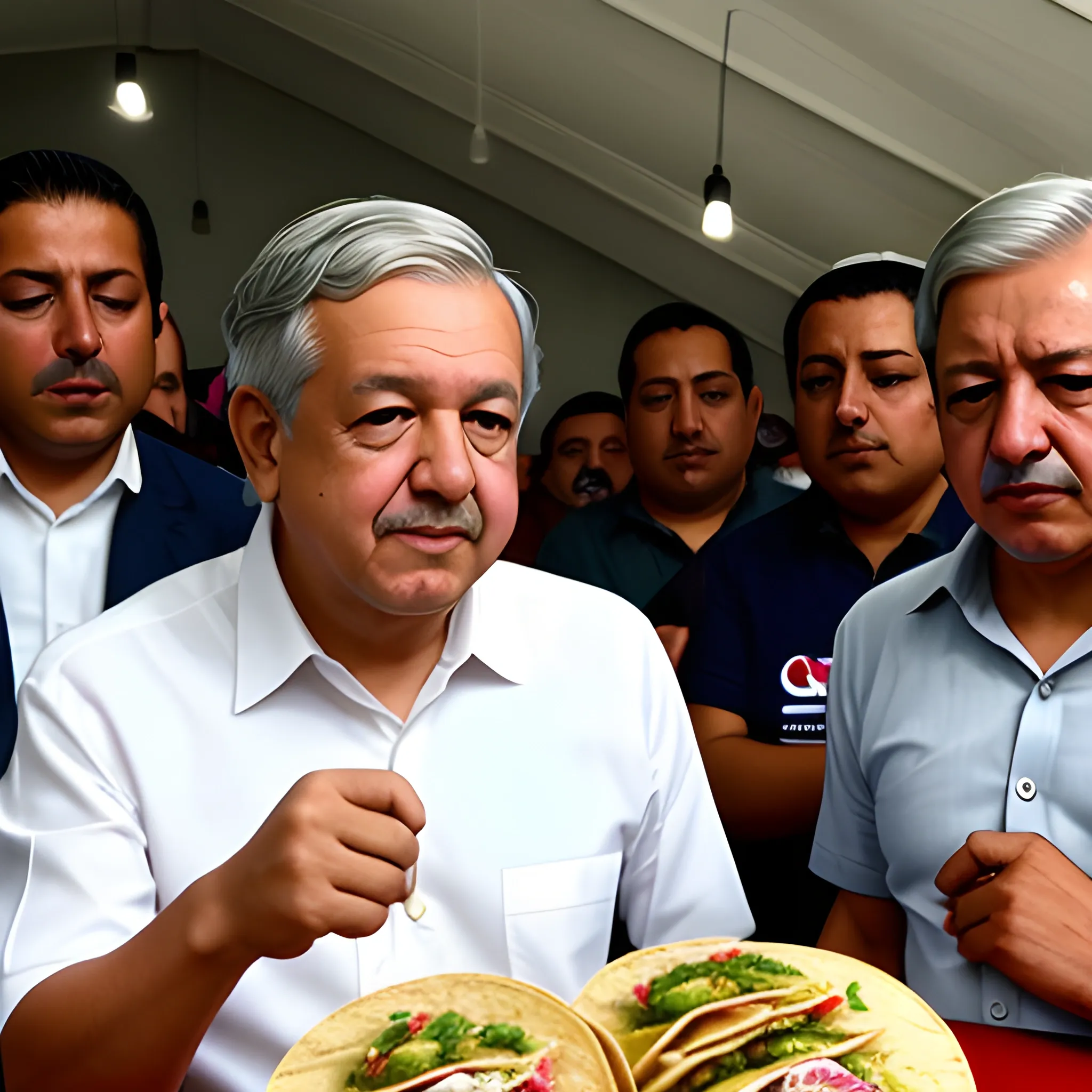 Andrés Manuel López Obrador presidente eating tacos