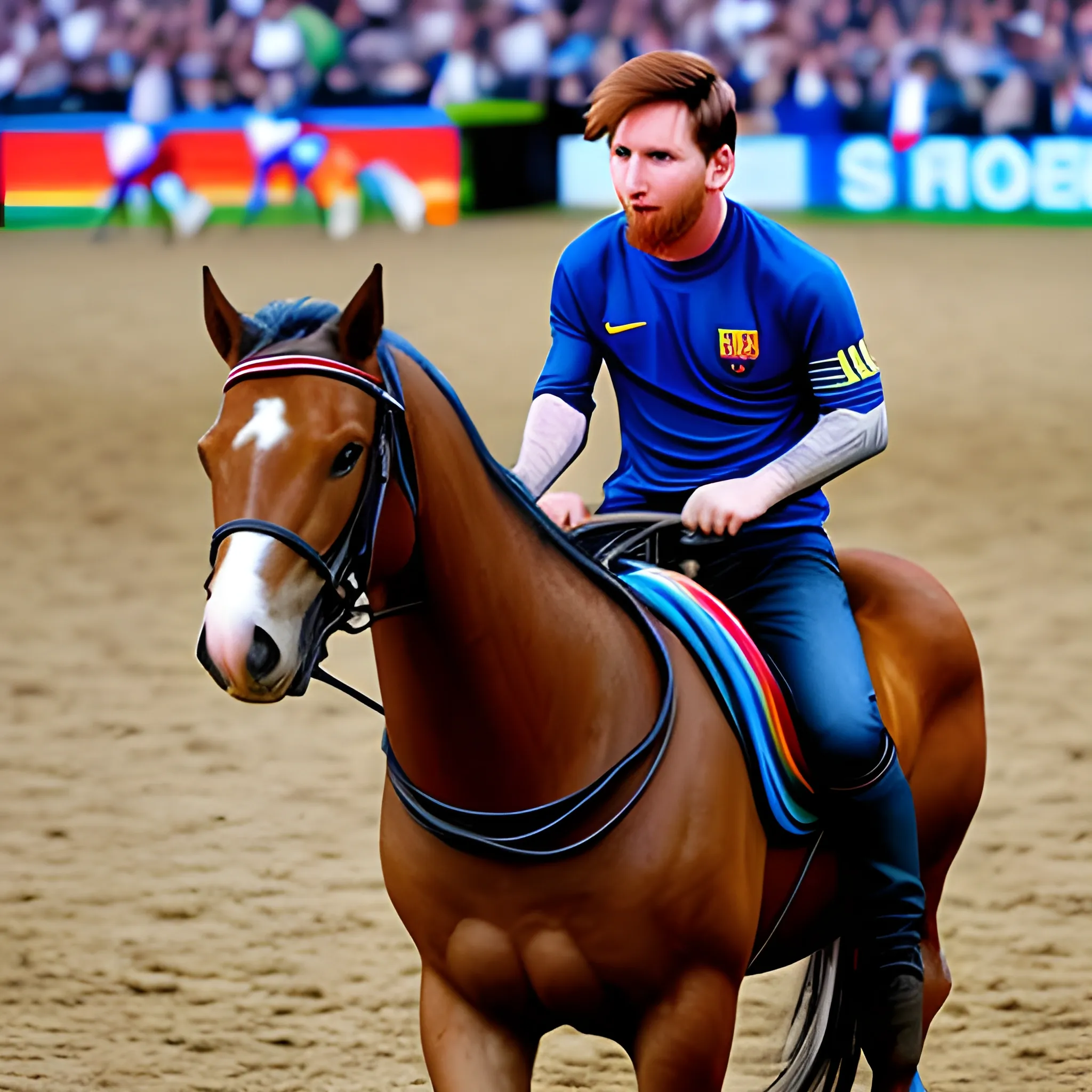  messi riding horse