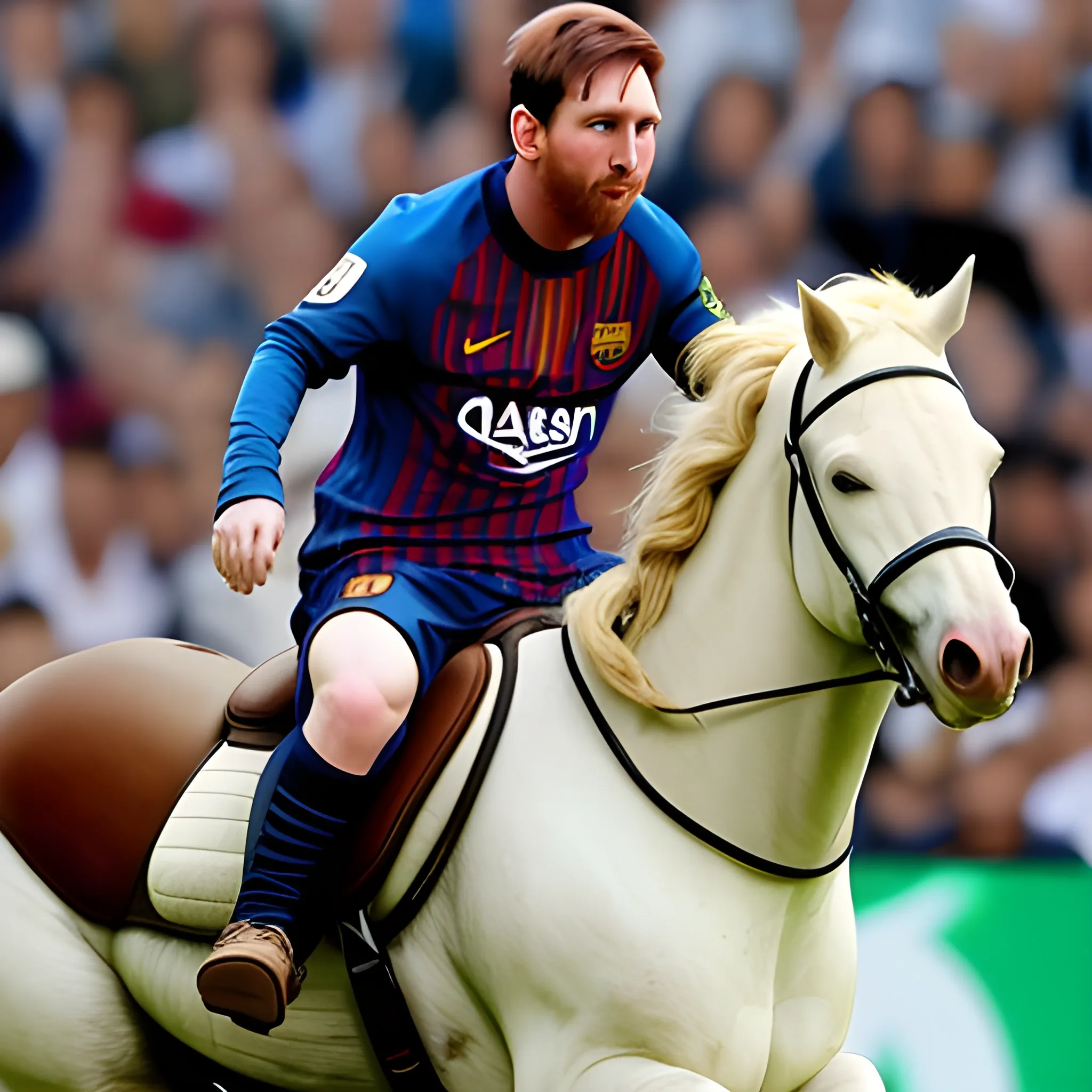  messi riding horse