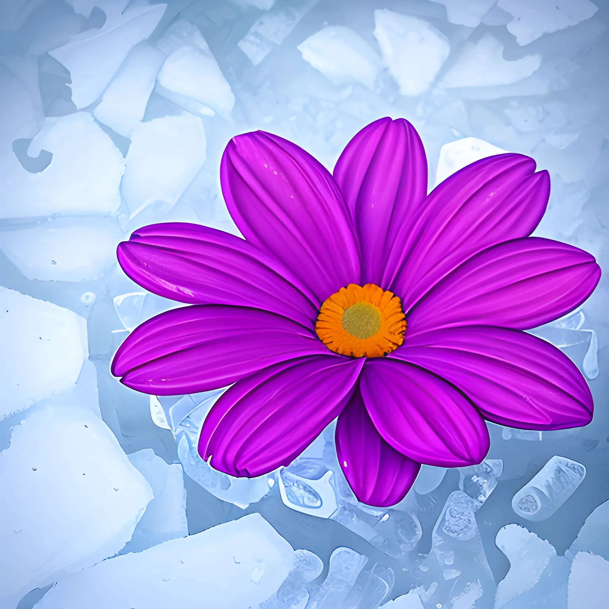 flowers on ice


