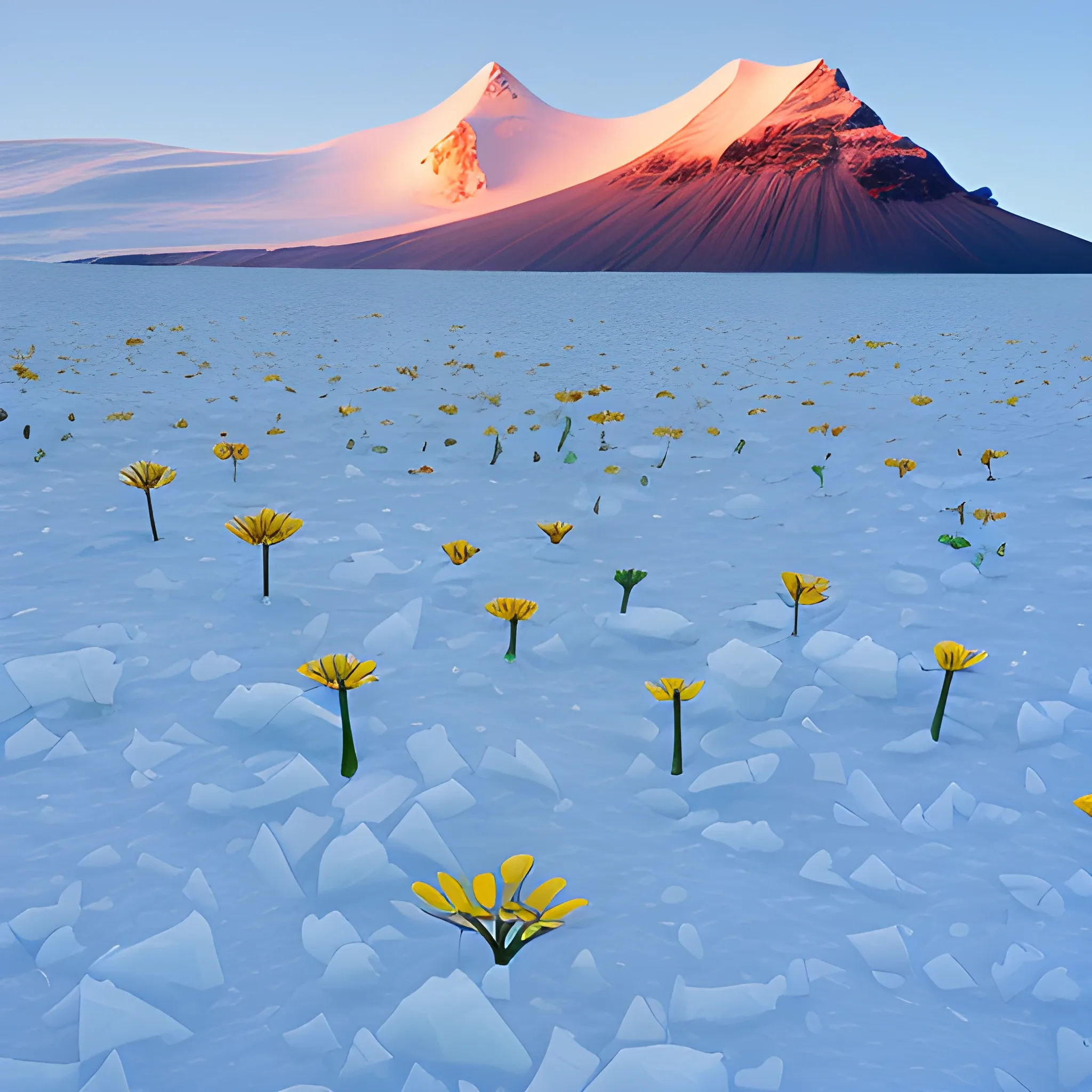 flowers on Antarctic

