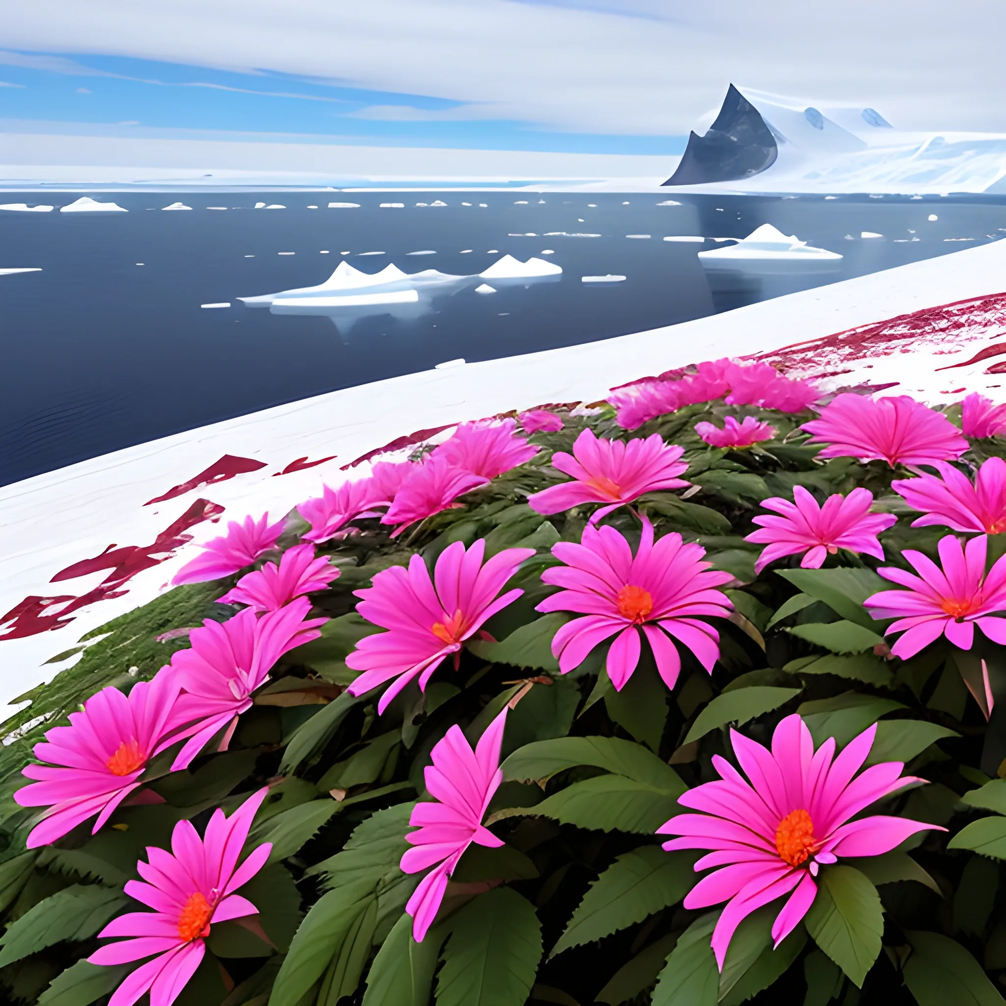 flowers on Antarctic

