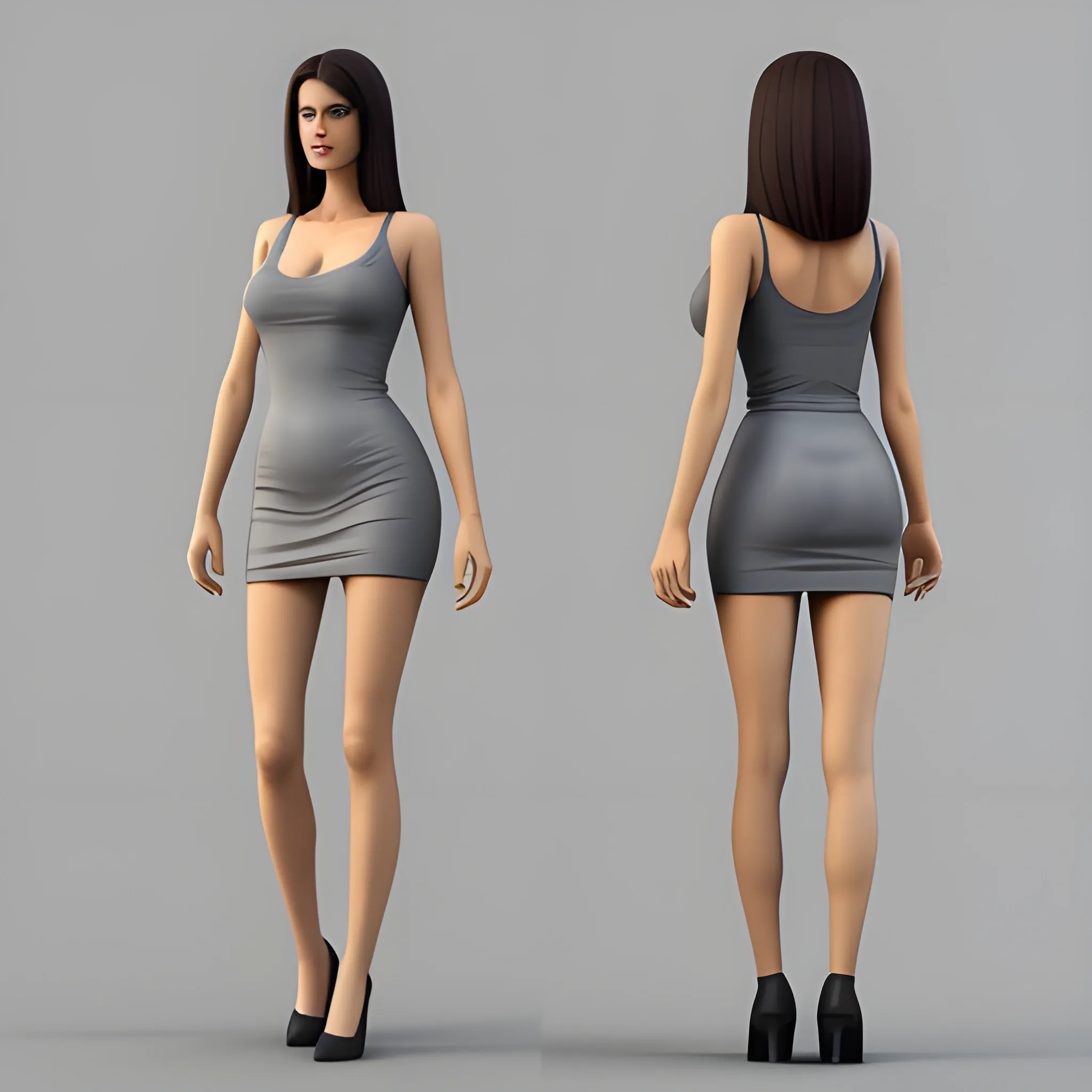 Hot tall woman
, 3D