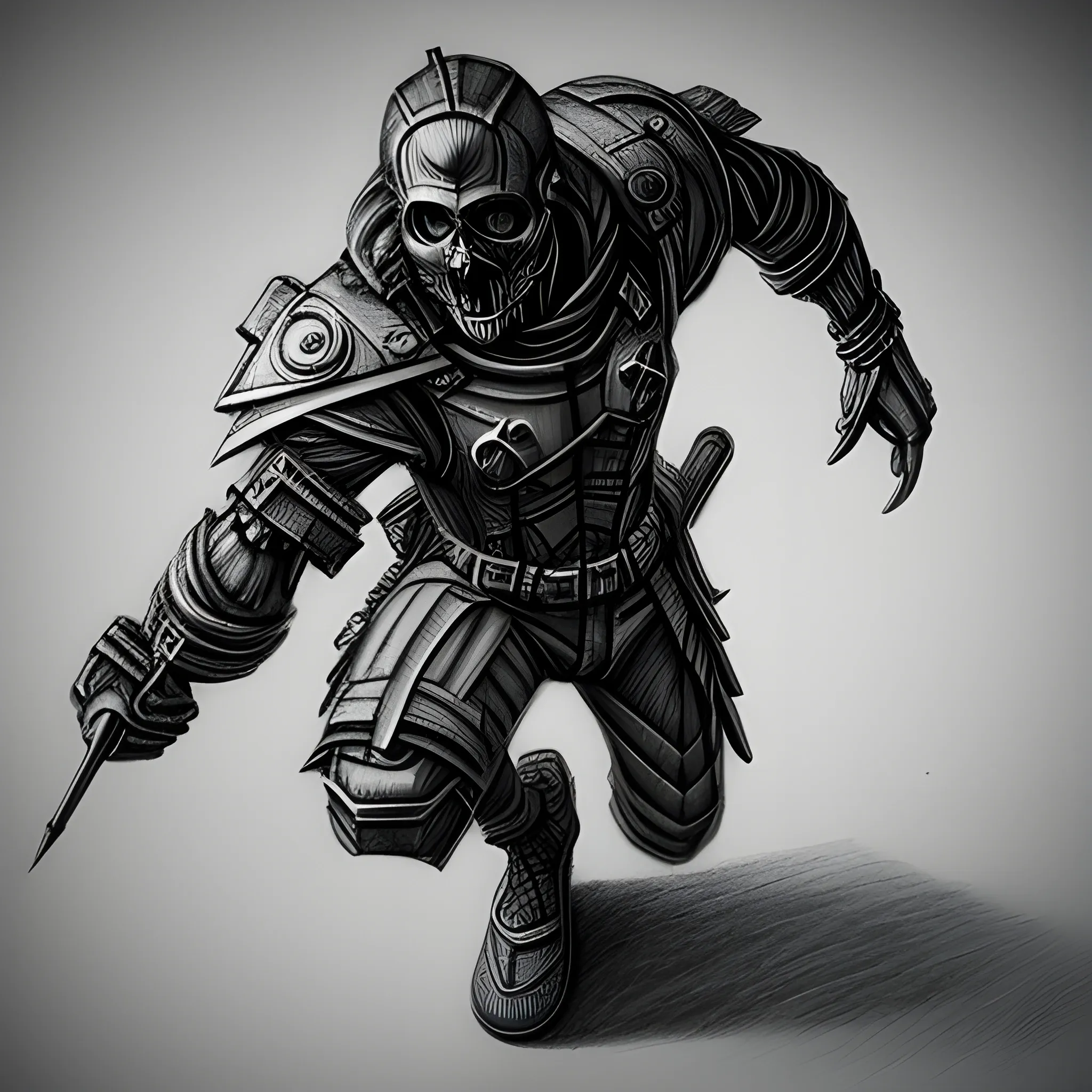 Madness Combat Deimos, 3D, Pencil Sketch