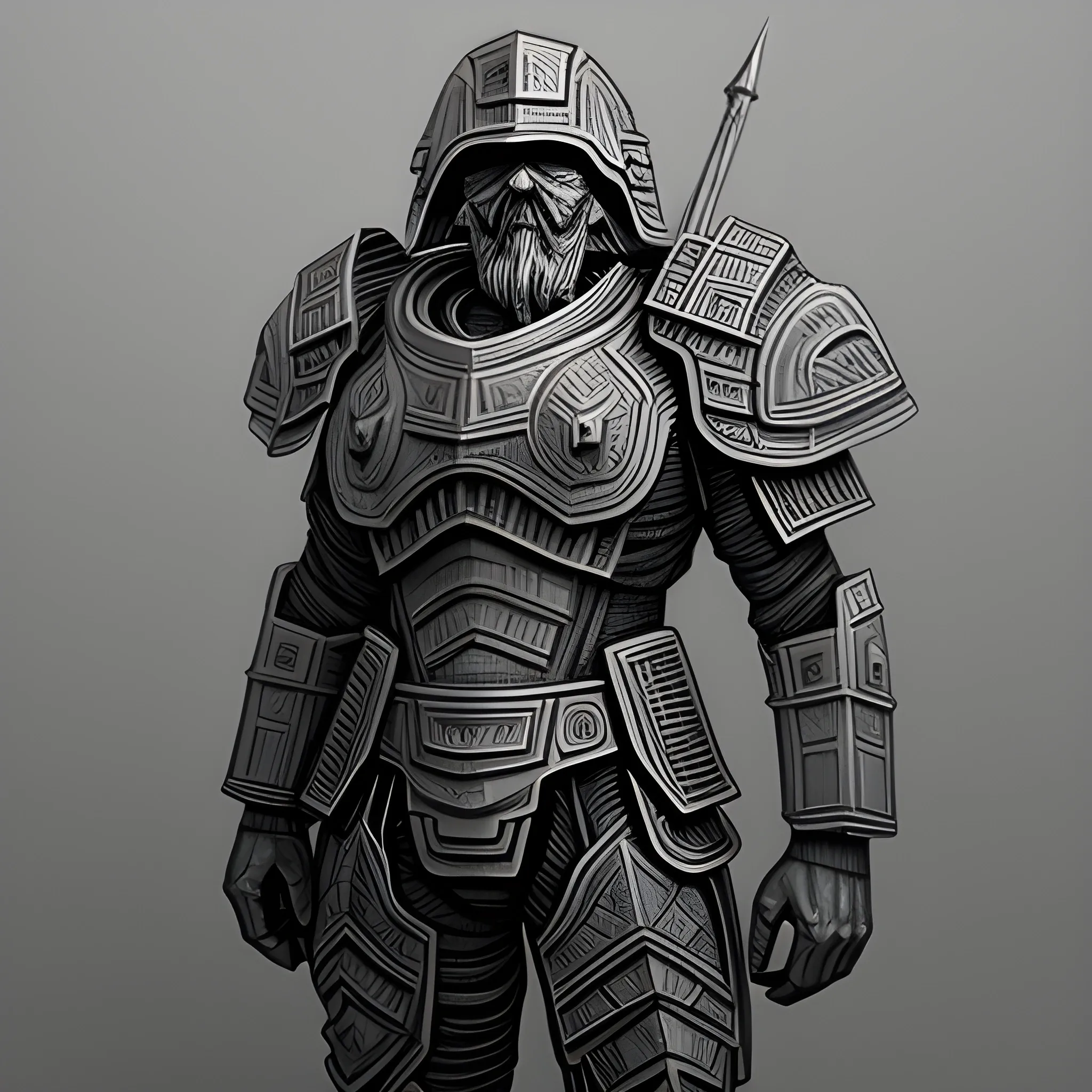 imperium of man grunt, Pencil Sketch, 3D