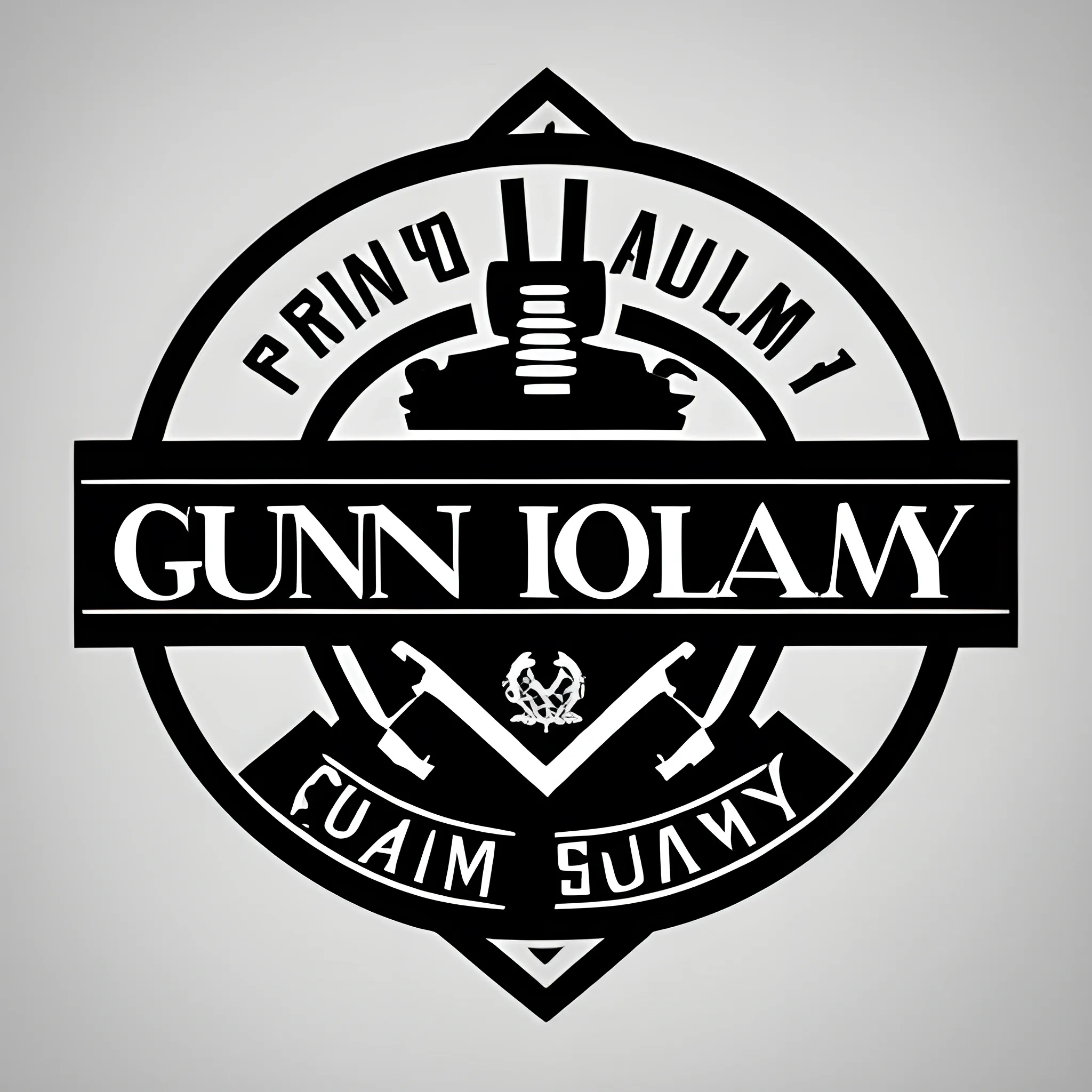 Design a logo for a Polish gun owners society called "One Man Army" that is creative, minimalistic, elegant, and versatile. The logo should be clearly associated with firearms and weapons, but not necessarily related to military or security. It should also be something that both 18-year-old boys and 45-year-old dads would like to have on their t-shirts, tea cups, etc