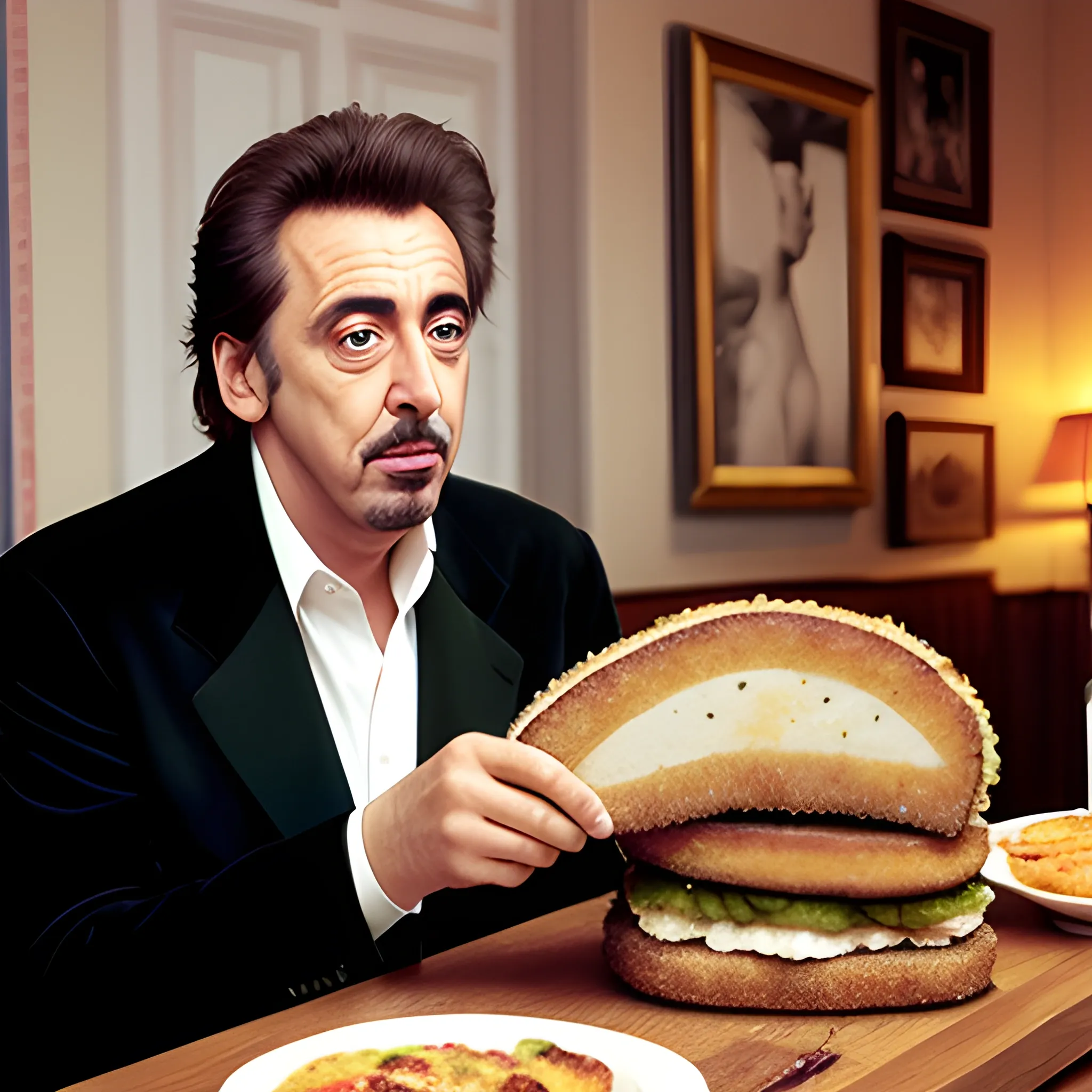 Al Pacino eating milanesa