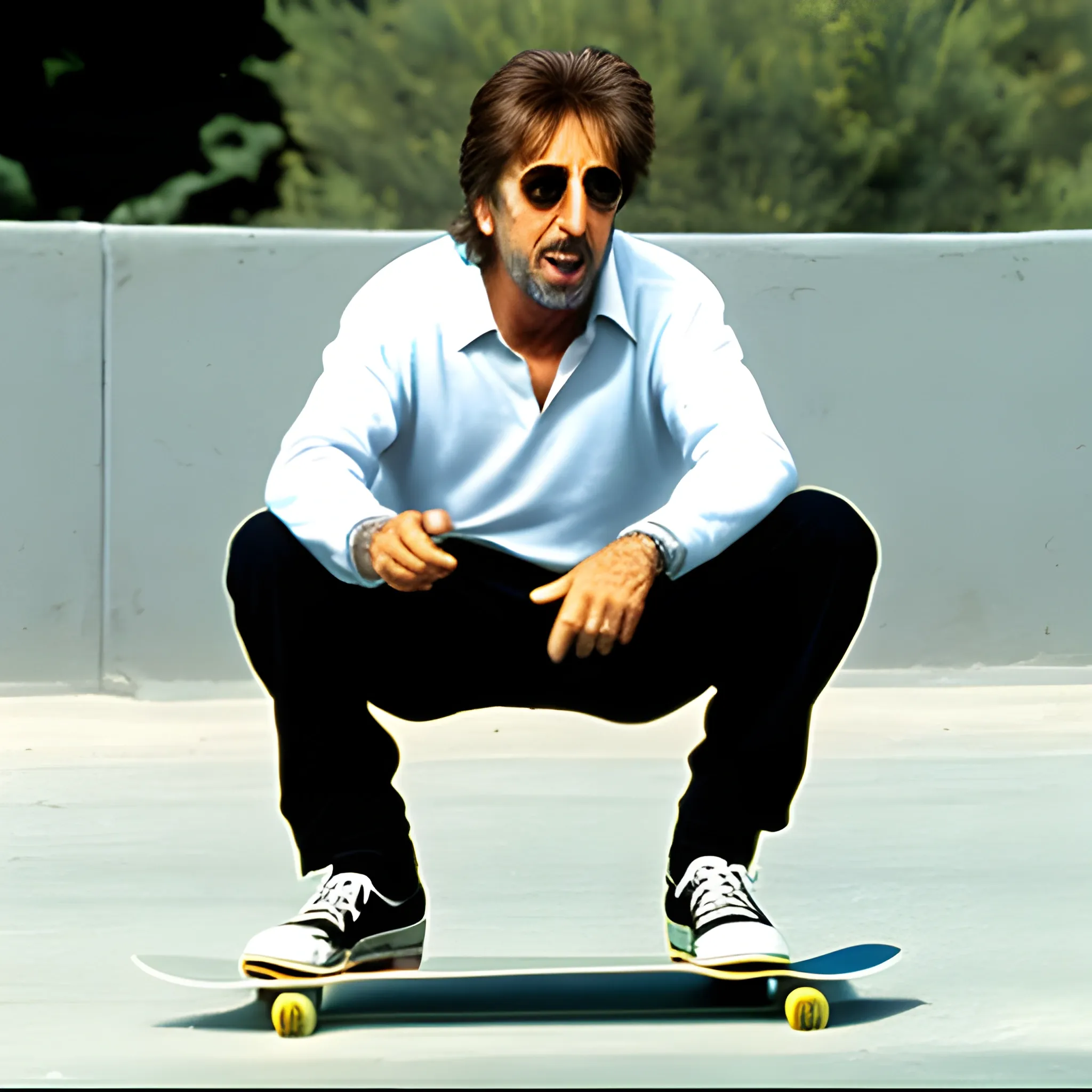 Al Pacino doing skateboard