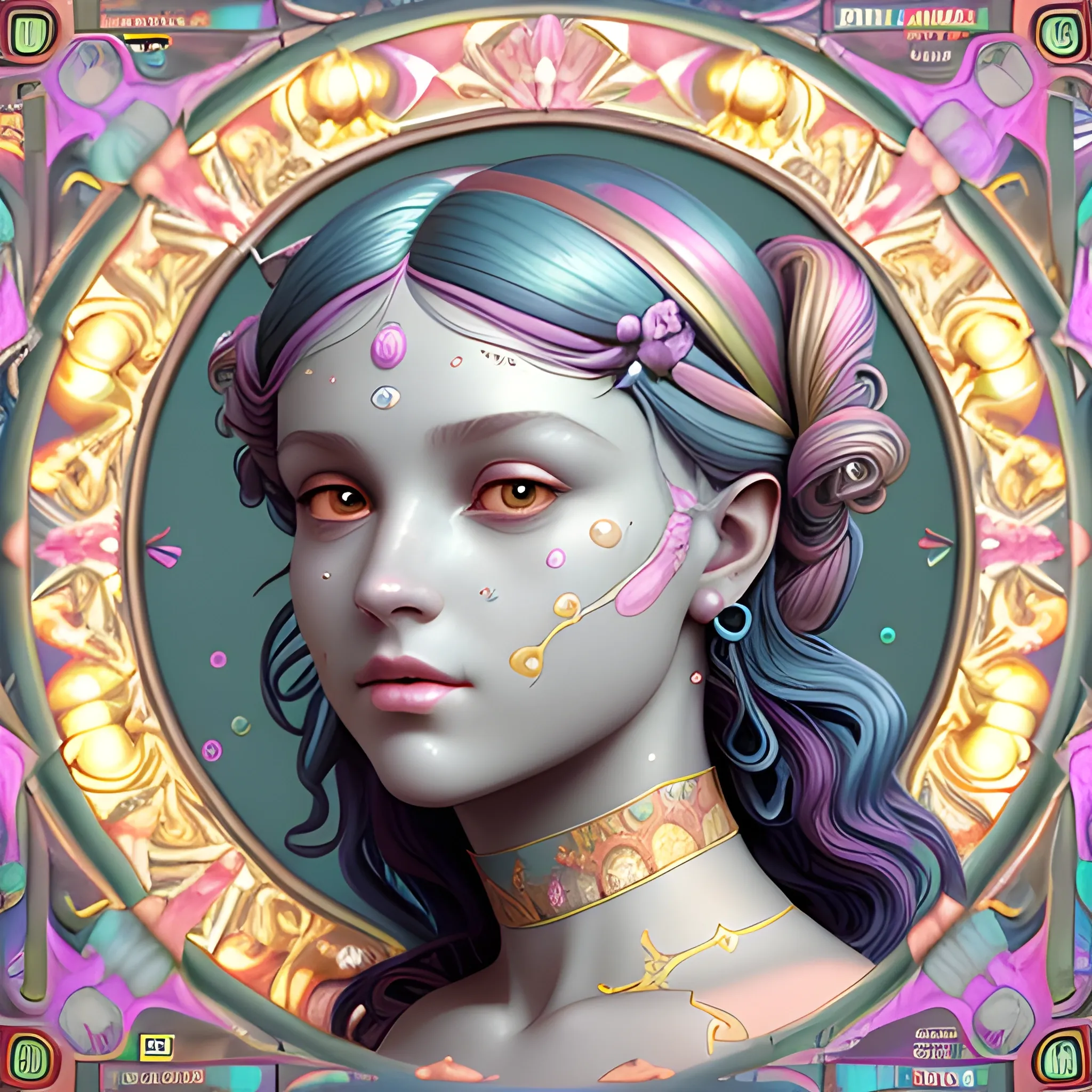 Neoclassicist Colorful Blacklight Uv Highly Detailed Painting Of 