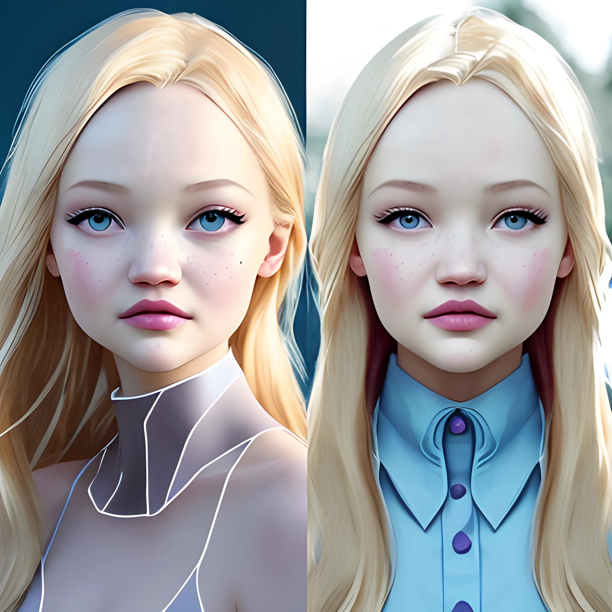 Gemma Ward / Dove Cameron face morph