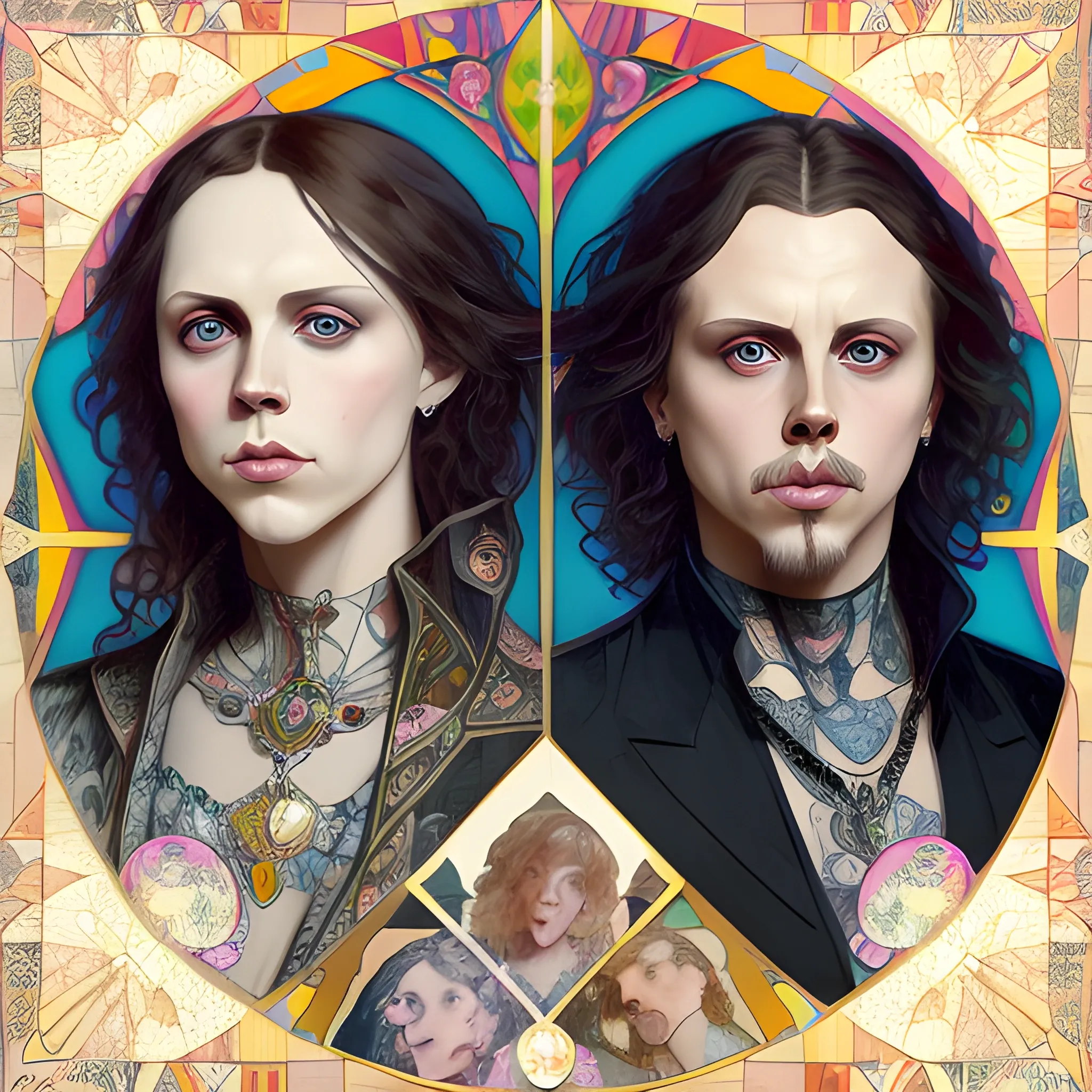 Ville Valo and Tommy Cash having a conversation, highly detailed ...