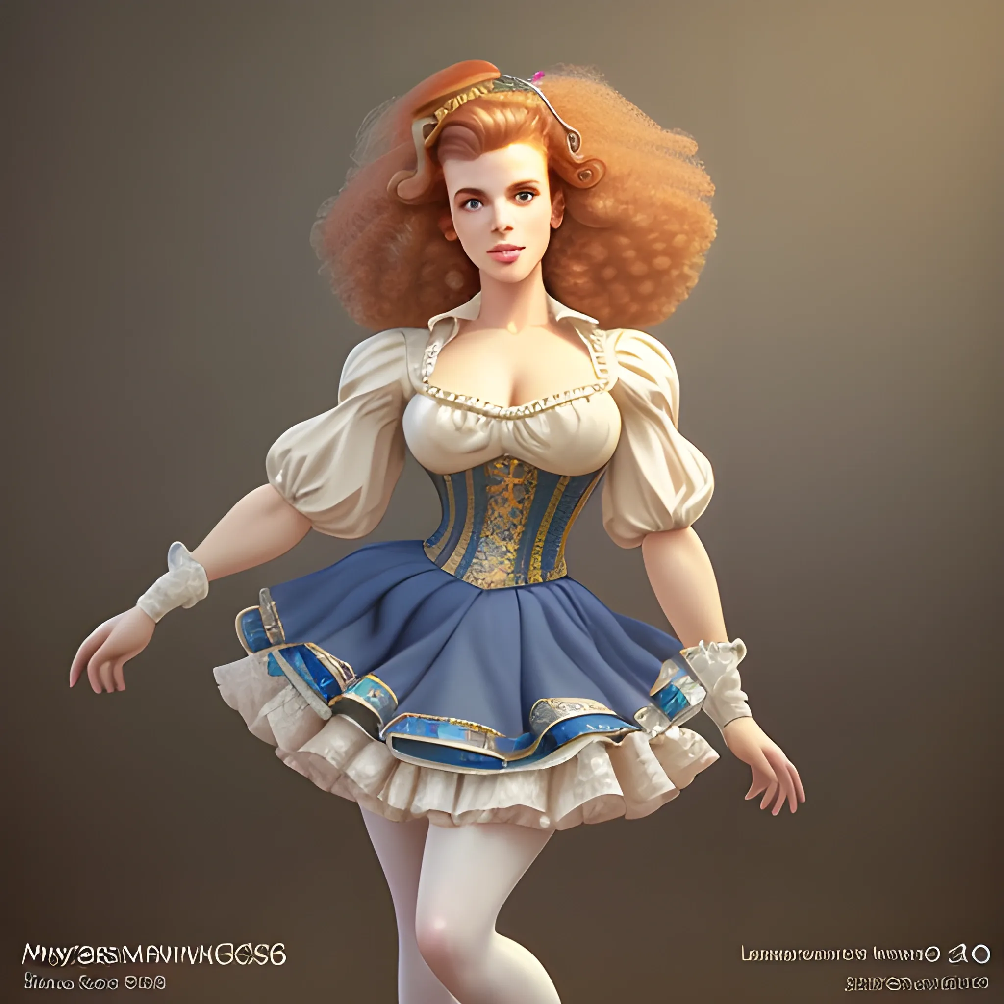 Robyn Lively waering a poodle skirt and penny loafers at a sock hop, highly detailed beautiful face; glitter, renaissance; high contrast, pastel, sorbet, pearlescent, underwater, surreal, Unreal Engine 5; by Dan Parent, Alphonse Mucha, Artgerm, WLOP, intricately detailed, fantasy, bizarre, beautiful, Chromolithography, Soft Shading, Unreal Engine; digital painting, smooth, sharp focus, illustration, art by lisa frank, Steve Goad, Frank Frazetta, William-Adolphe Bouguereau, Unreal Engine 5