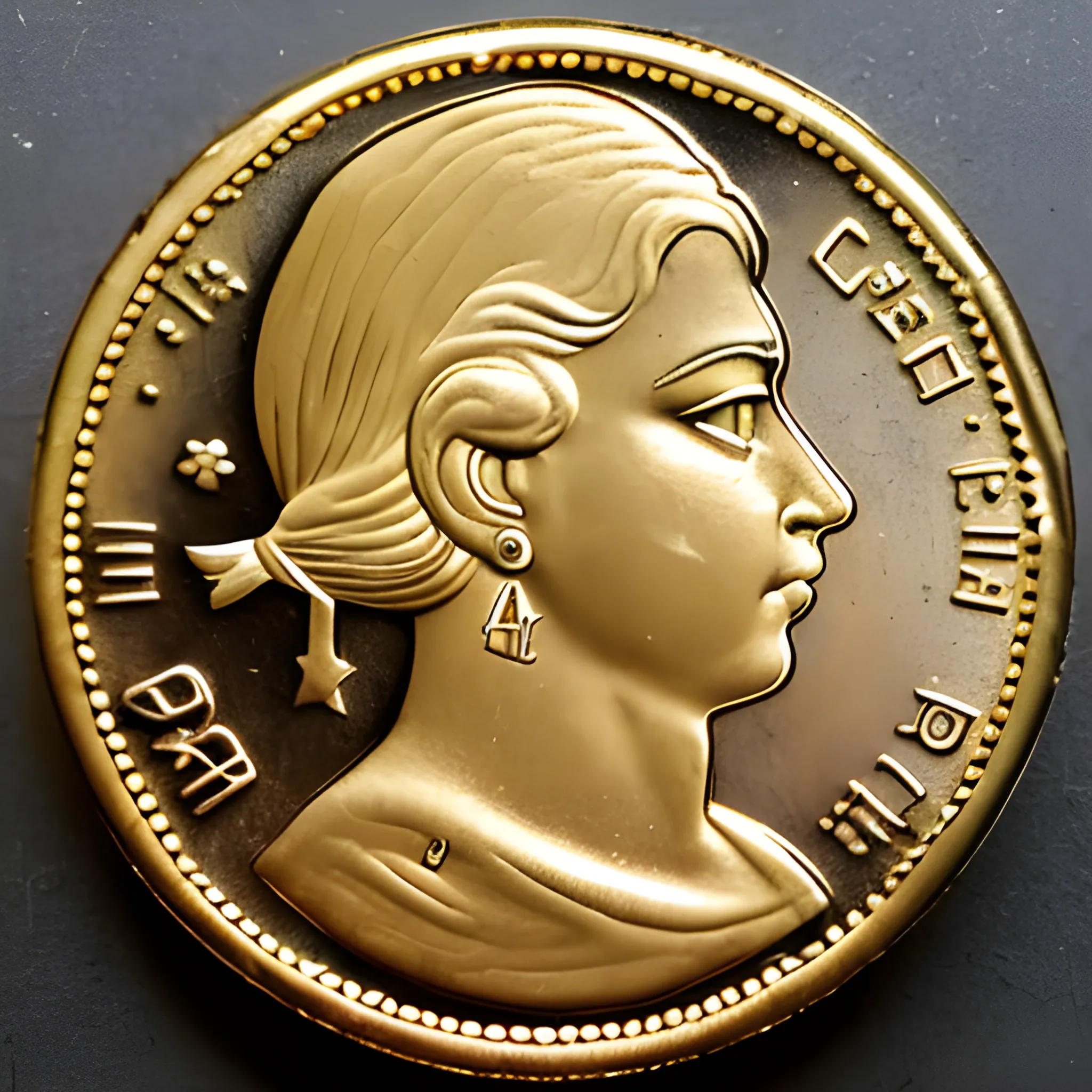 Moneda de doble cara de chica